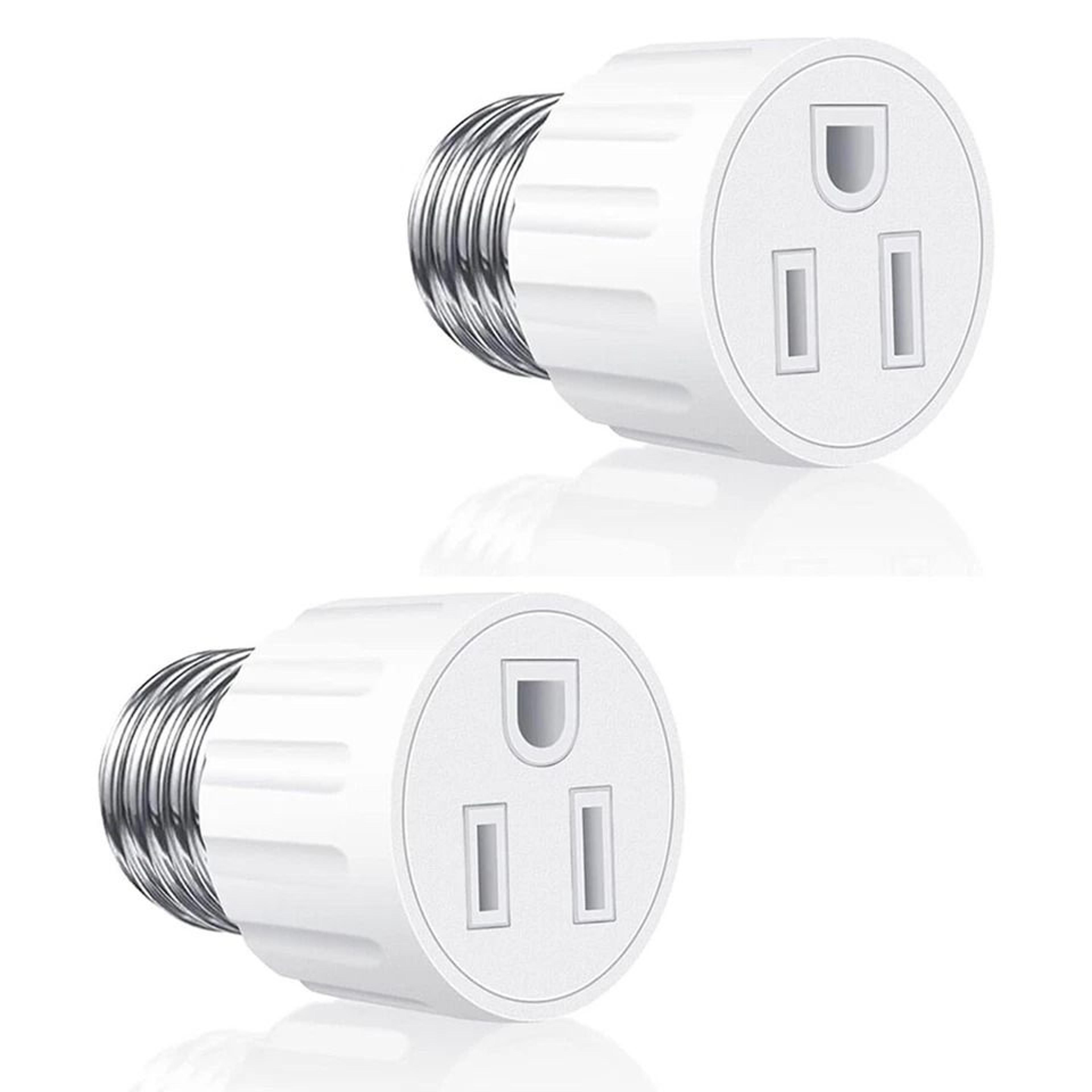 light socket to plug adapter polarized prong outlet converter