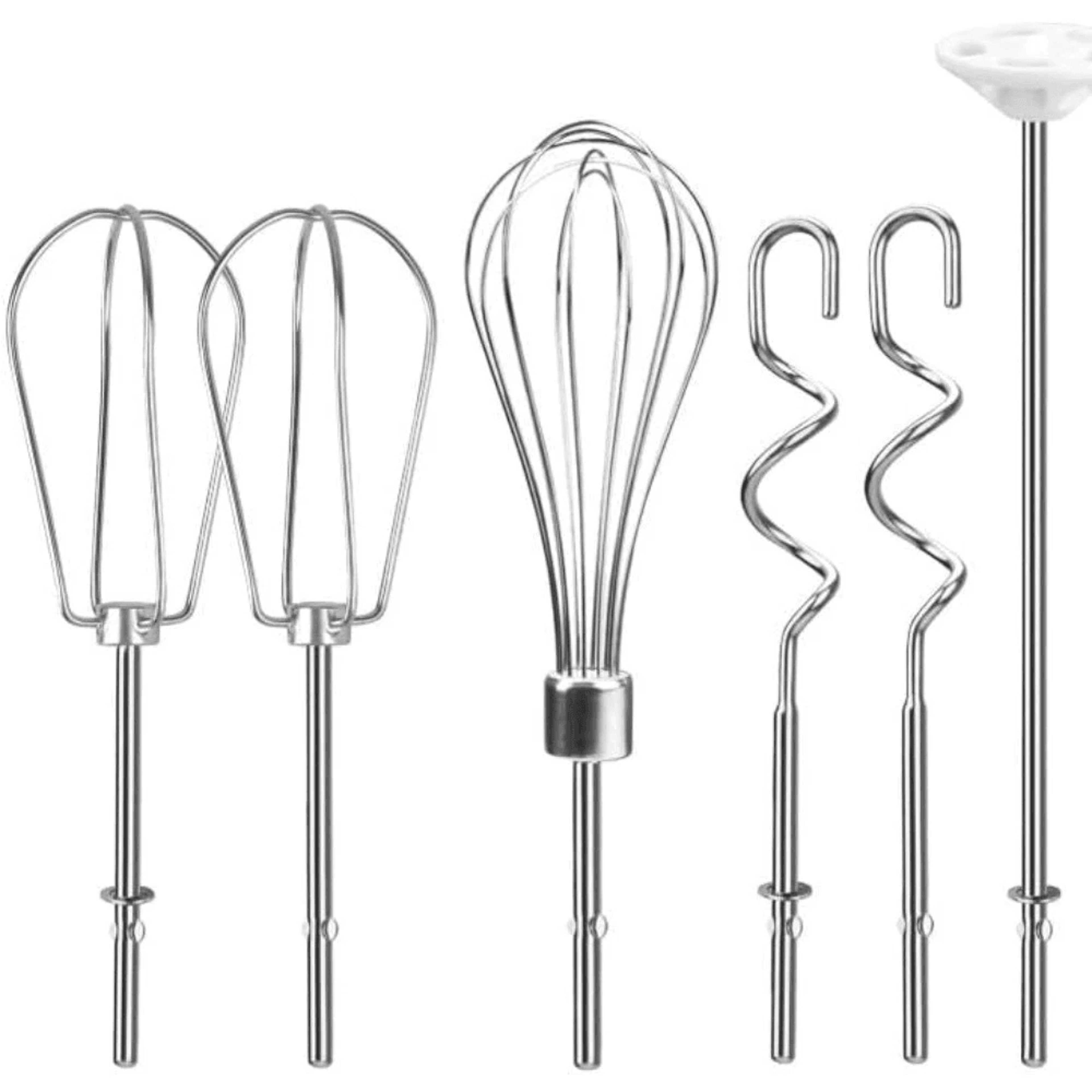 hand mixer attachments set with replacement beaters, dough hooks and whisk