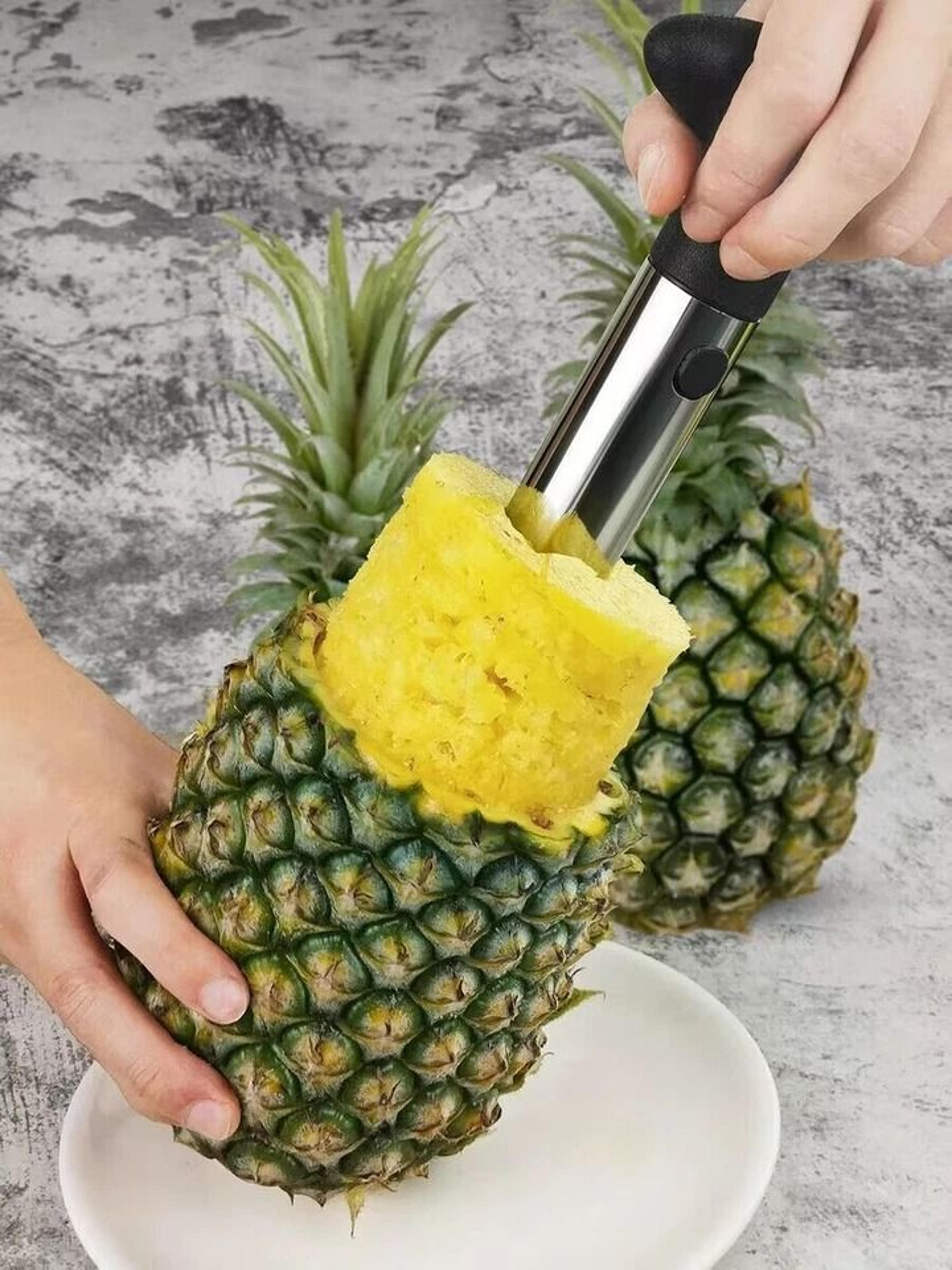 stainless steel pineapple corer slicer tool for easy fruit rings and fast kitchen prep