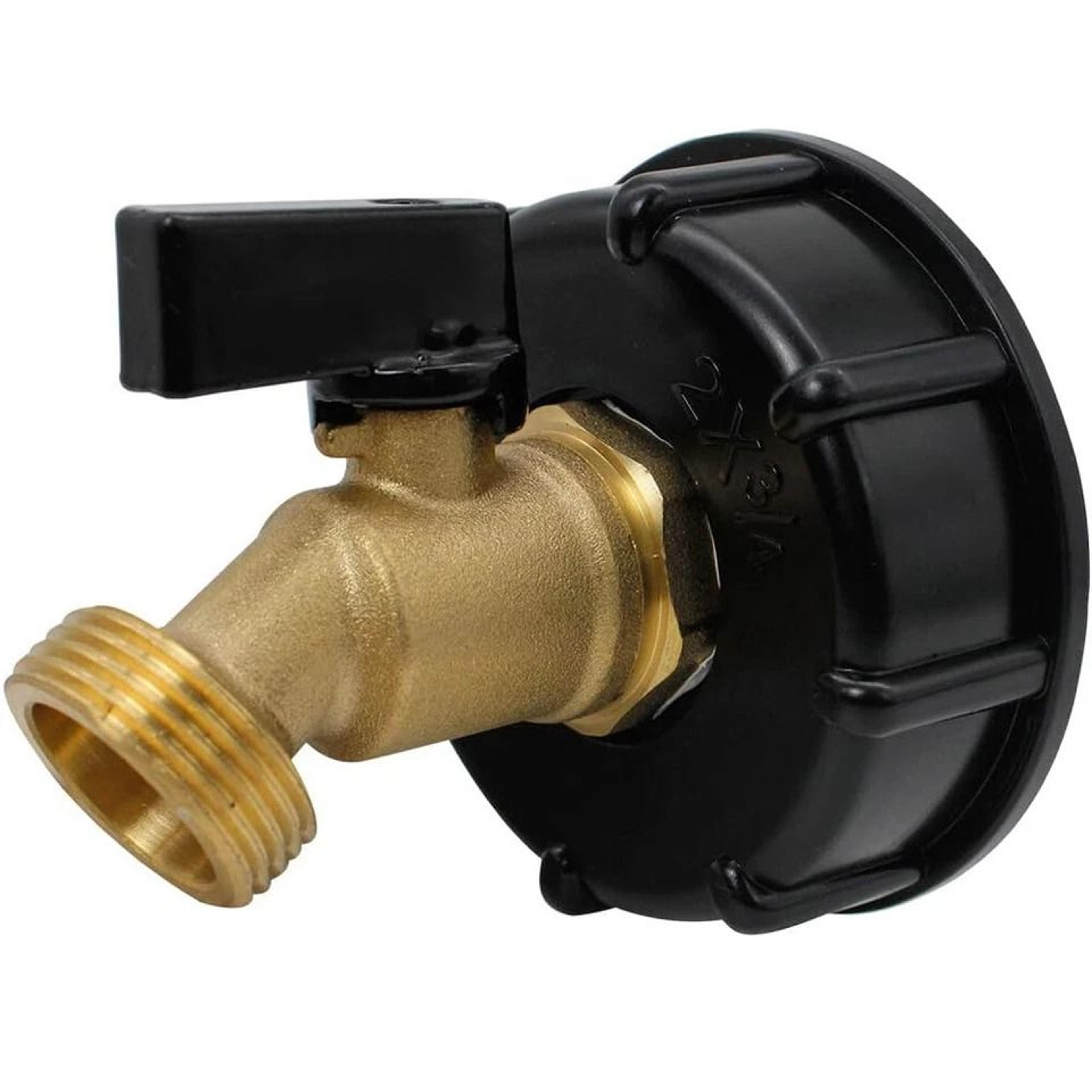ibc tote adapter coarse thread to garden hose brass valve
