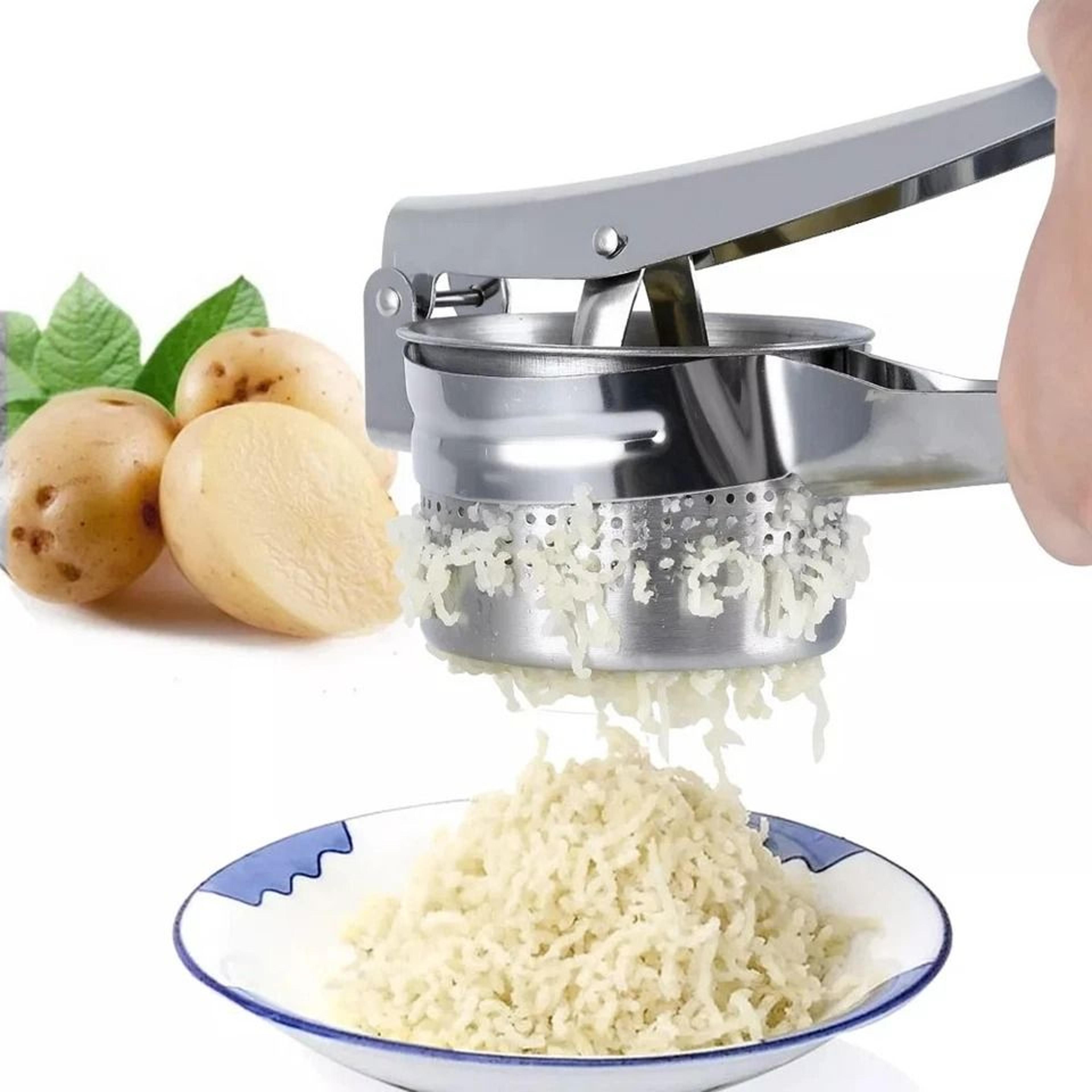 premium stainless steel potato ricer heavy duty masher for smooth lump-free potatoes