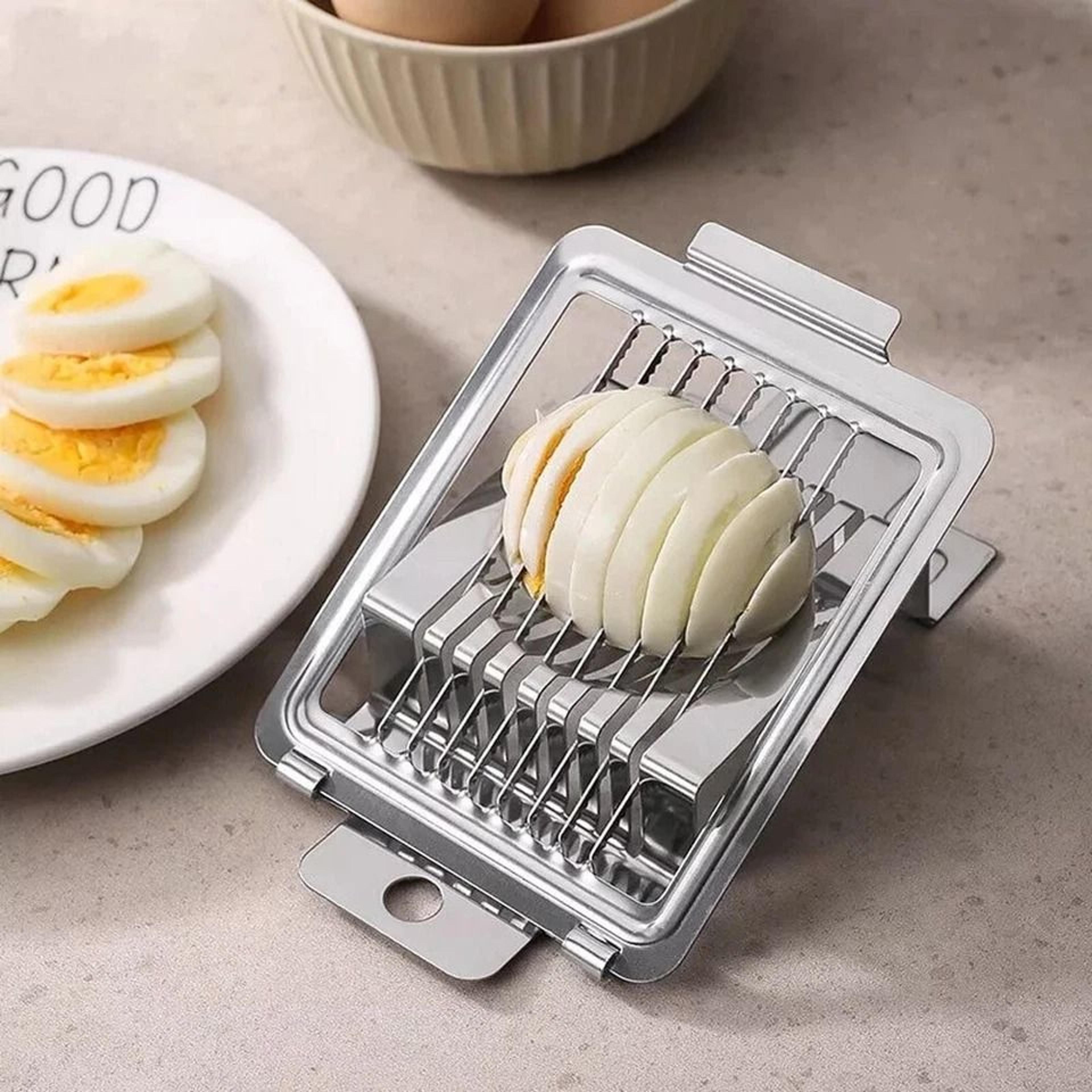 stainless steel egg slicer for hard boiled eggs, mushrooms and tomatoes