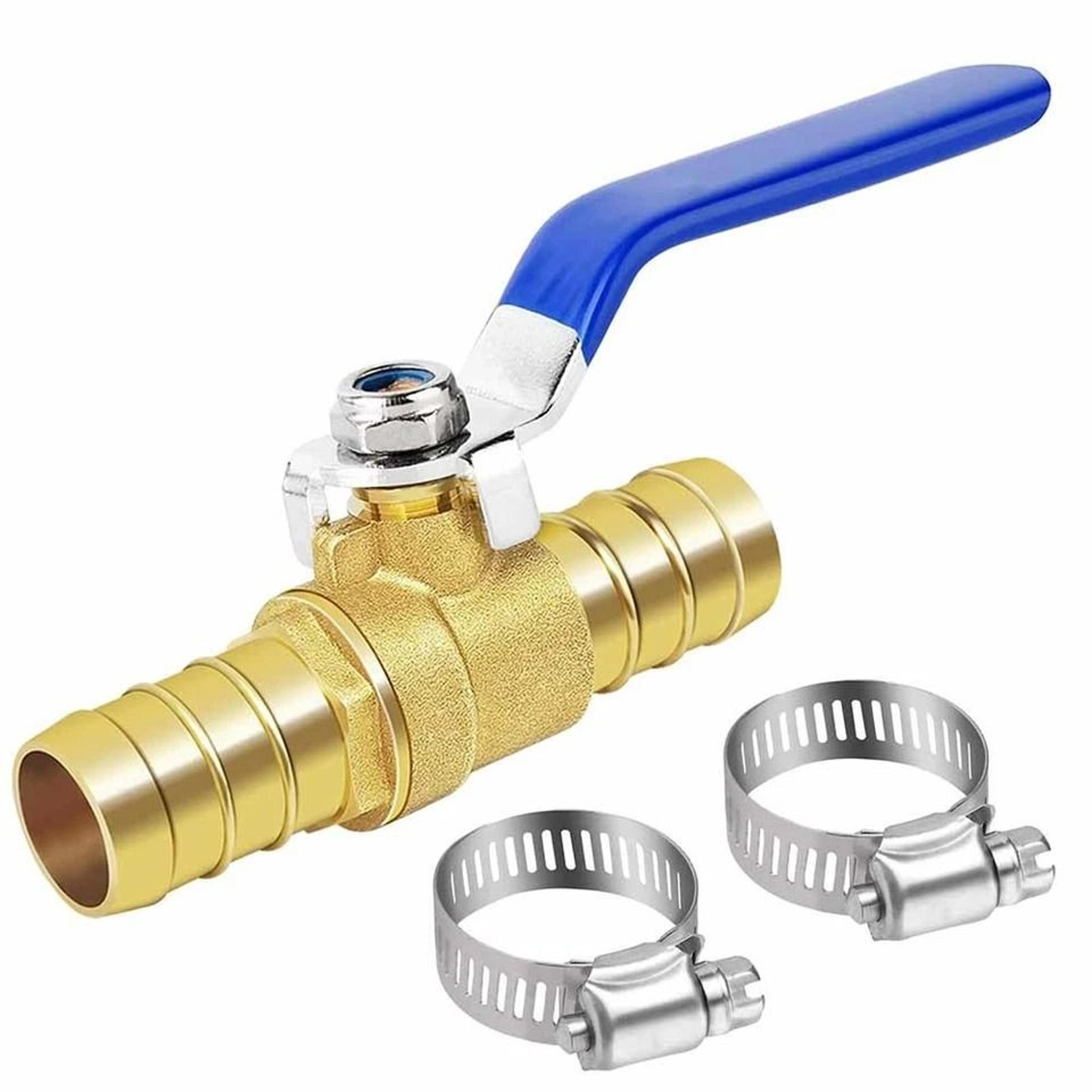 heater hose shut off valve kit brass hose barb ball valve set with clamps