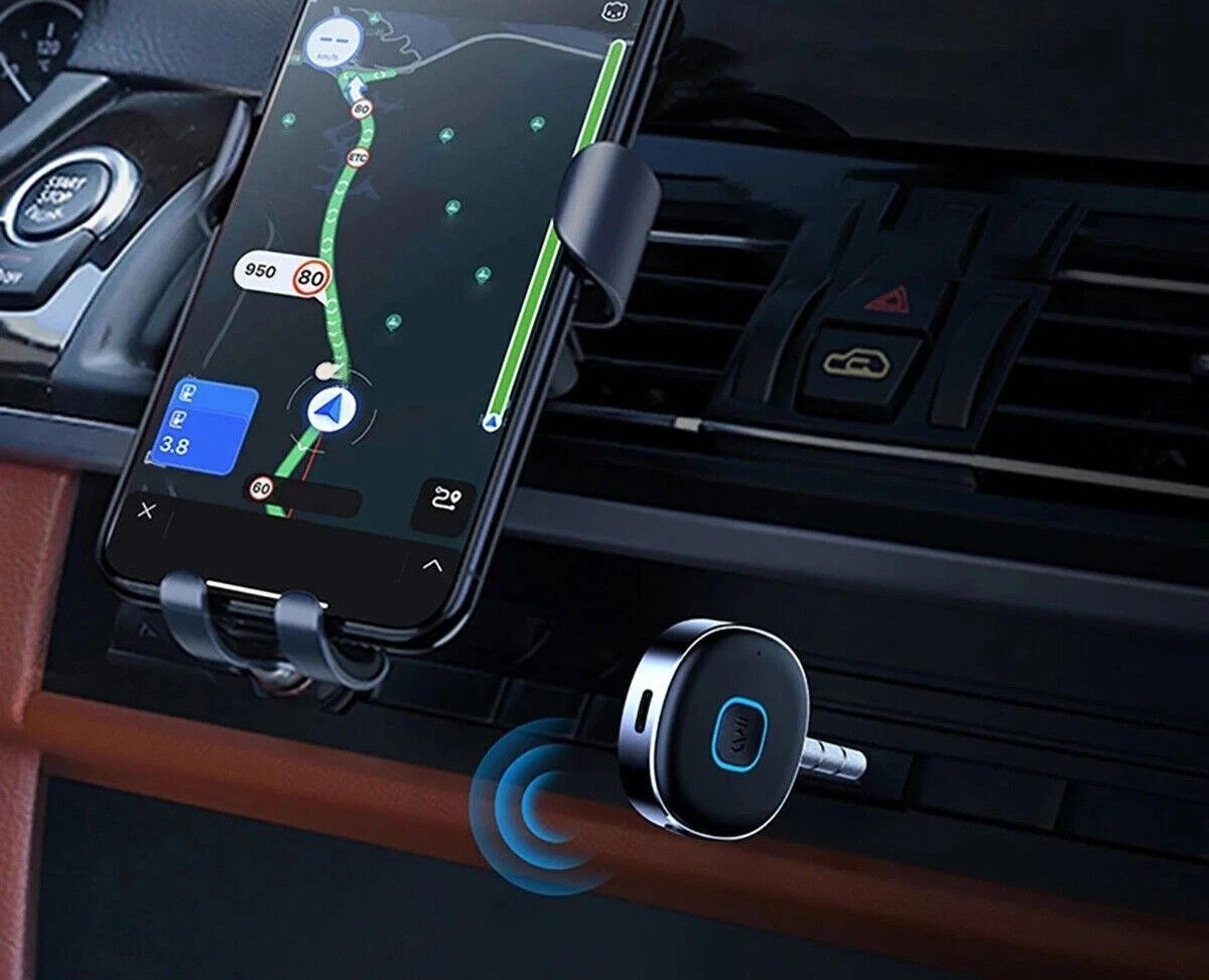 bluetooth aux receiver for car and home stereo wireless audio adapter