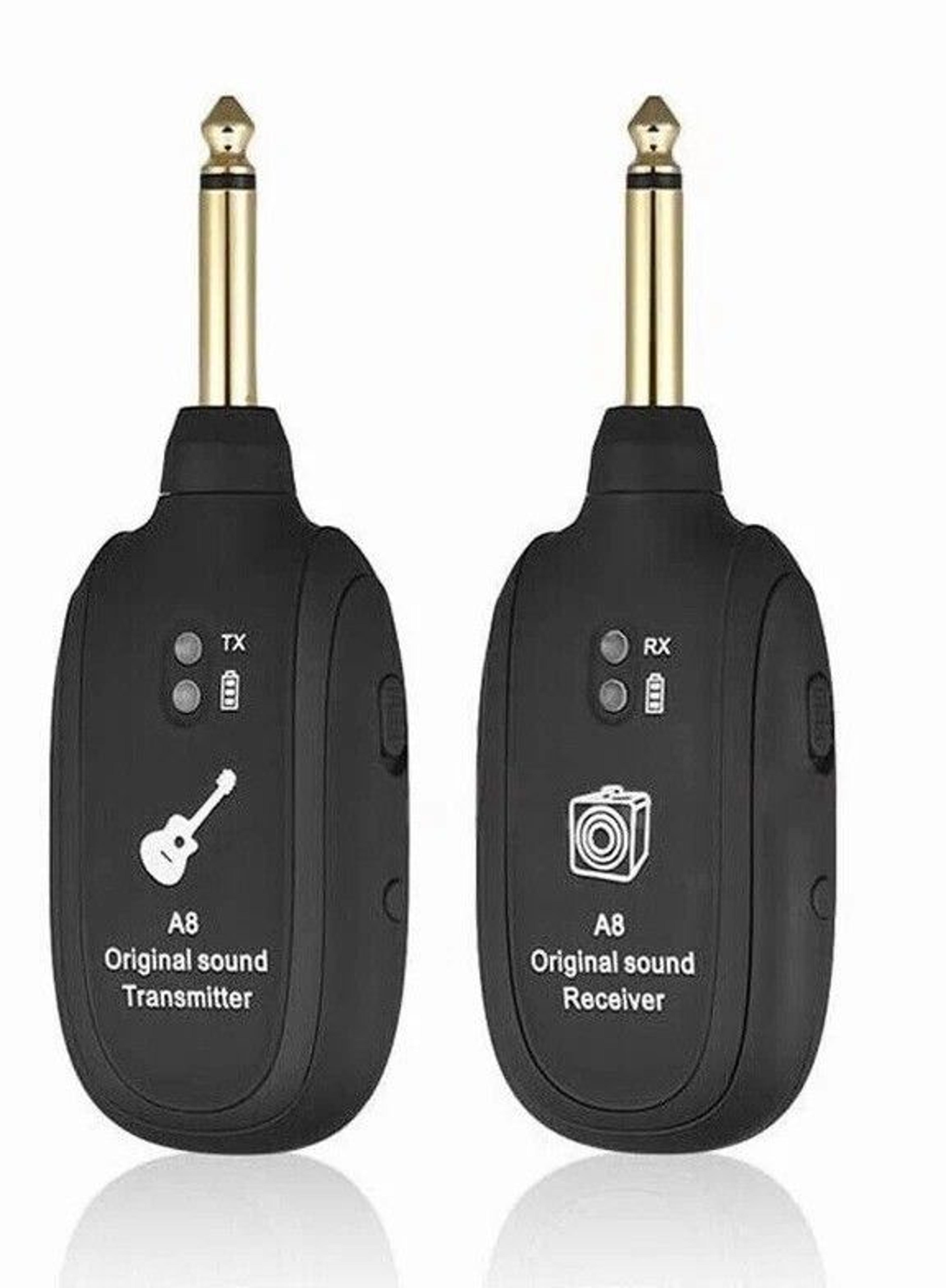 rechargeable wireless guitar system transmitter receiver for guitar and bass