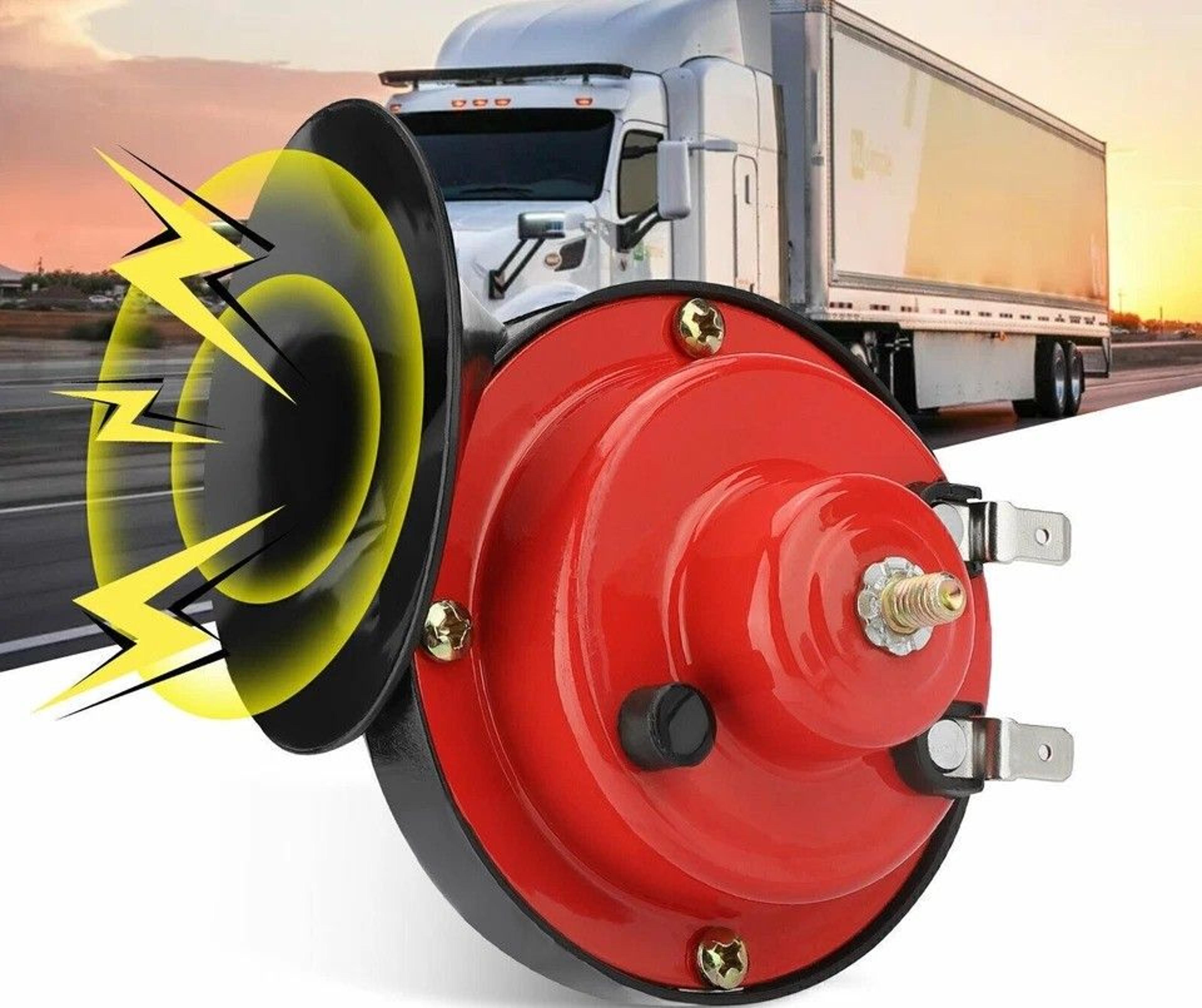 super loud train horn waterproof electric horn for motorcycle, car, truck, suv, and boat