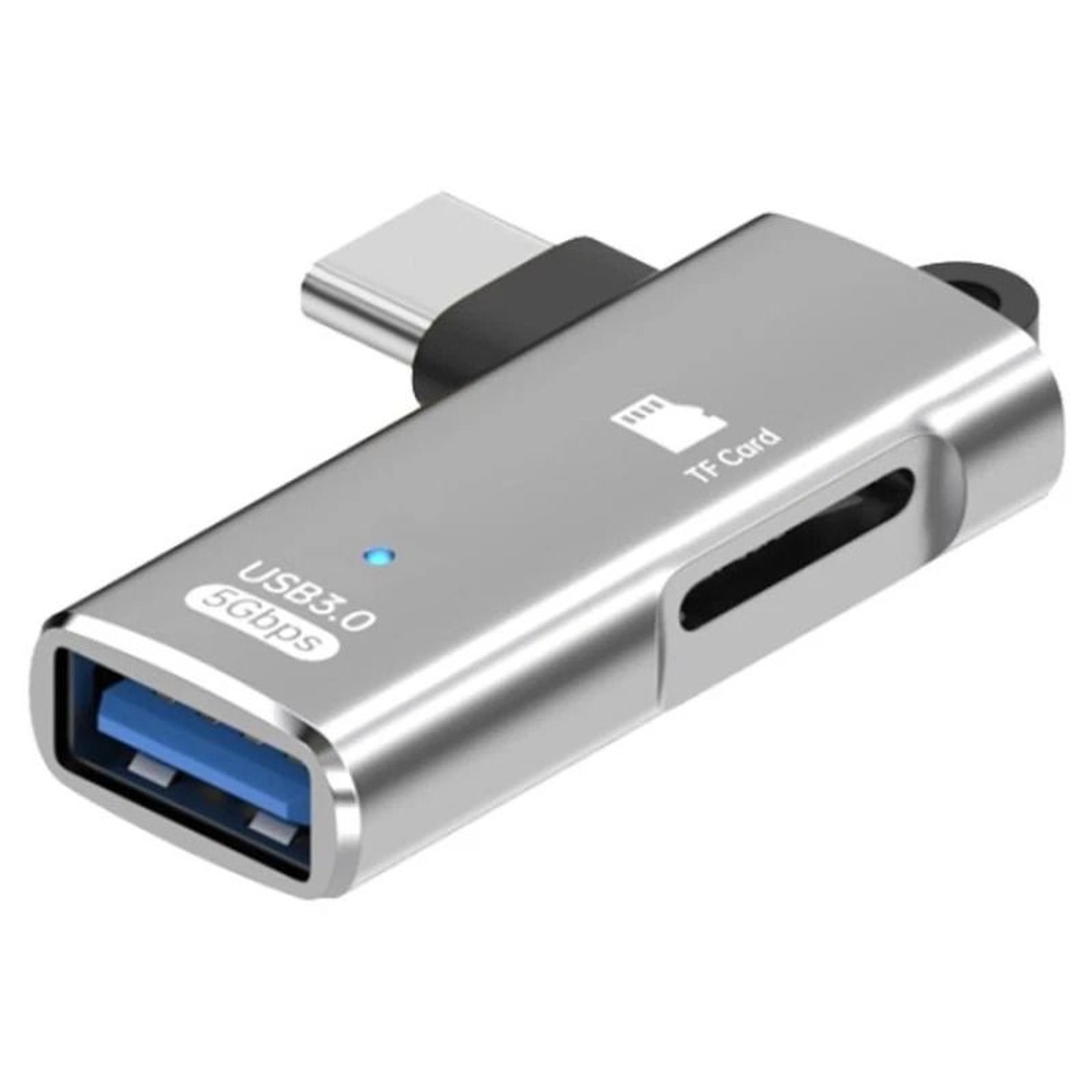 usb c otg adapter with usb and tf card reader