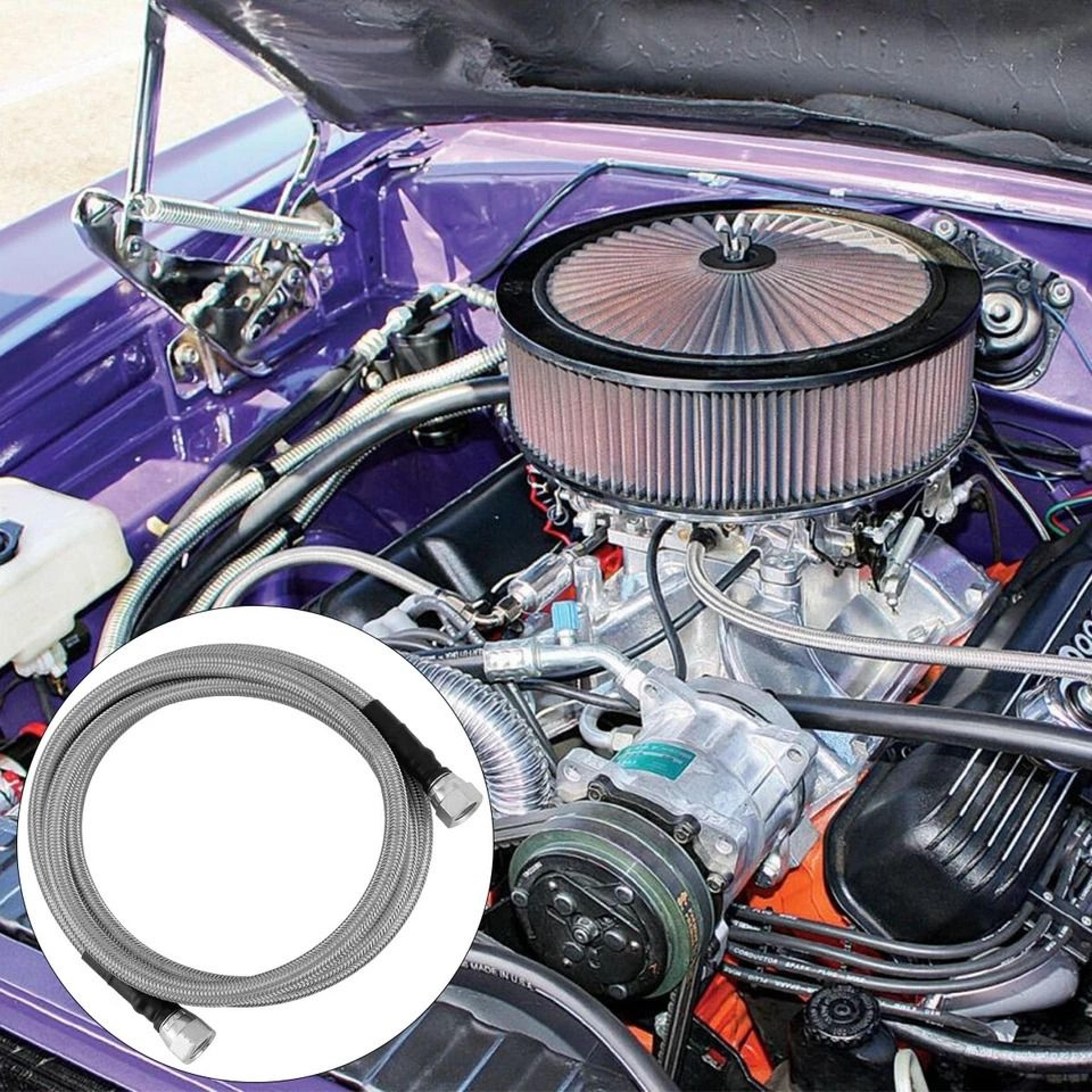 stainless braided transmission cooler line kit for gm