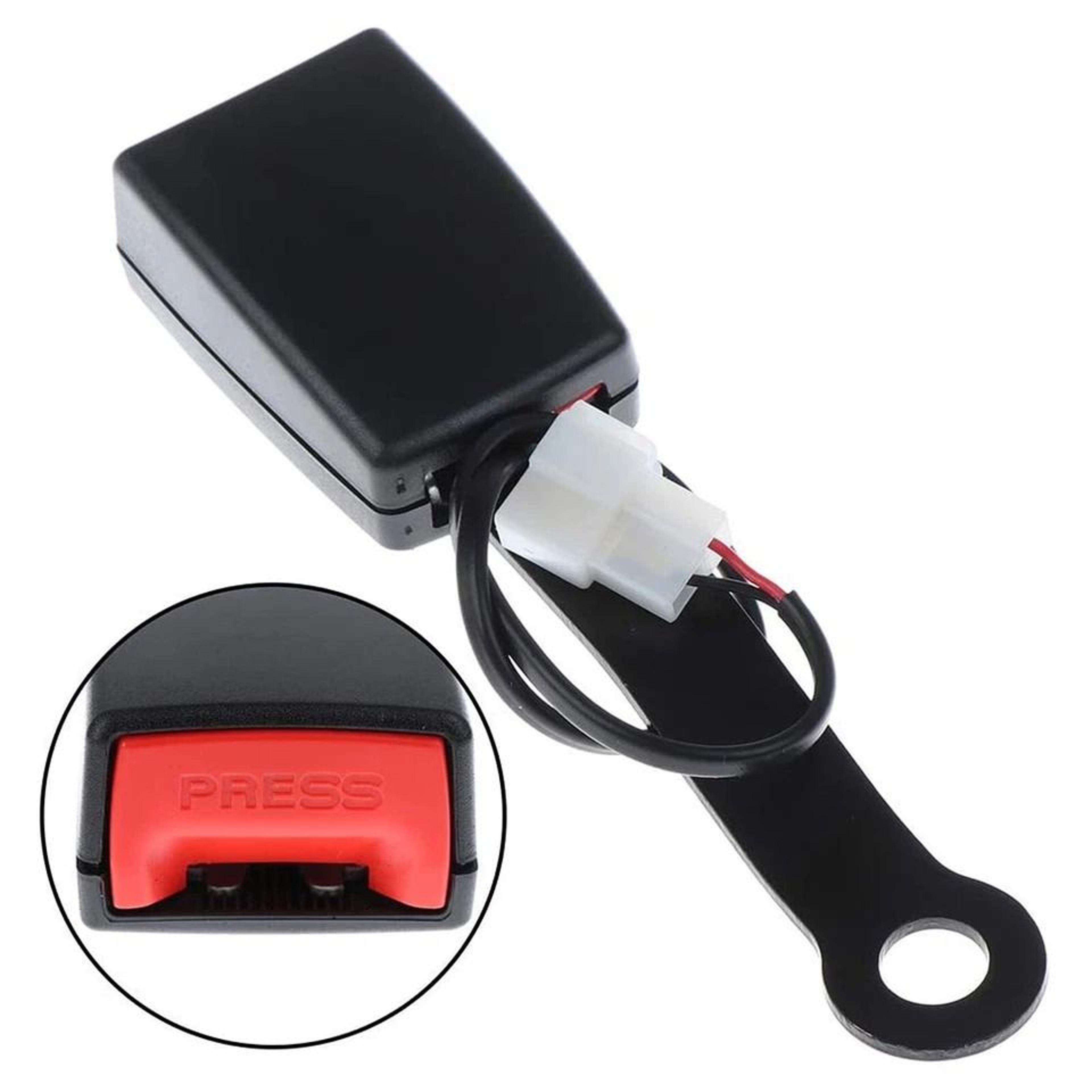 front driver seat belt buckle connector with warning cable
