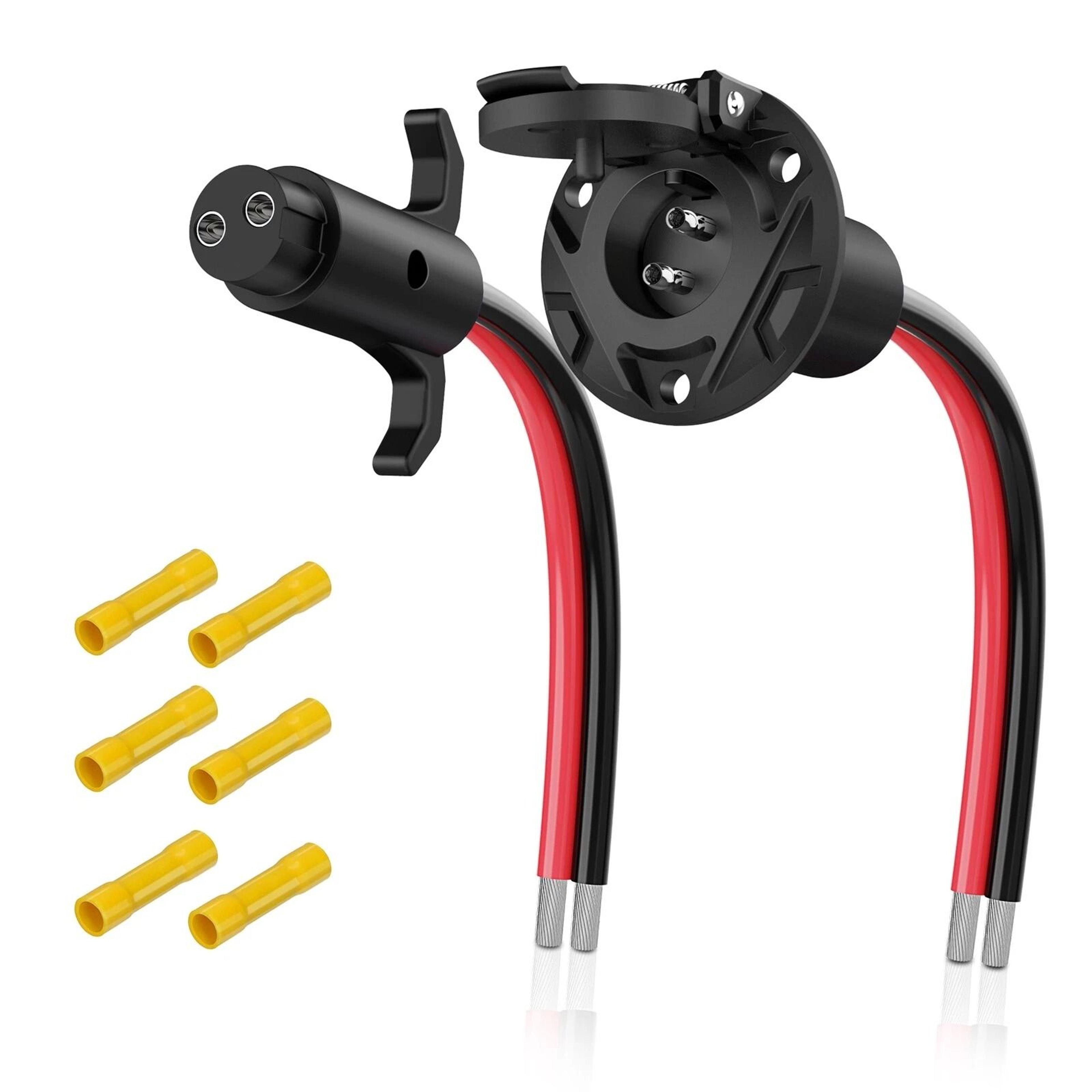 heavy duty awg trolling motor plug and socket for marine power