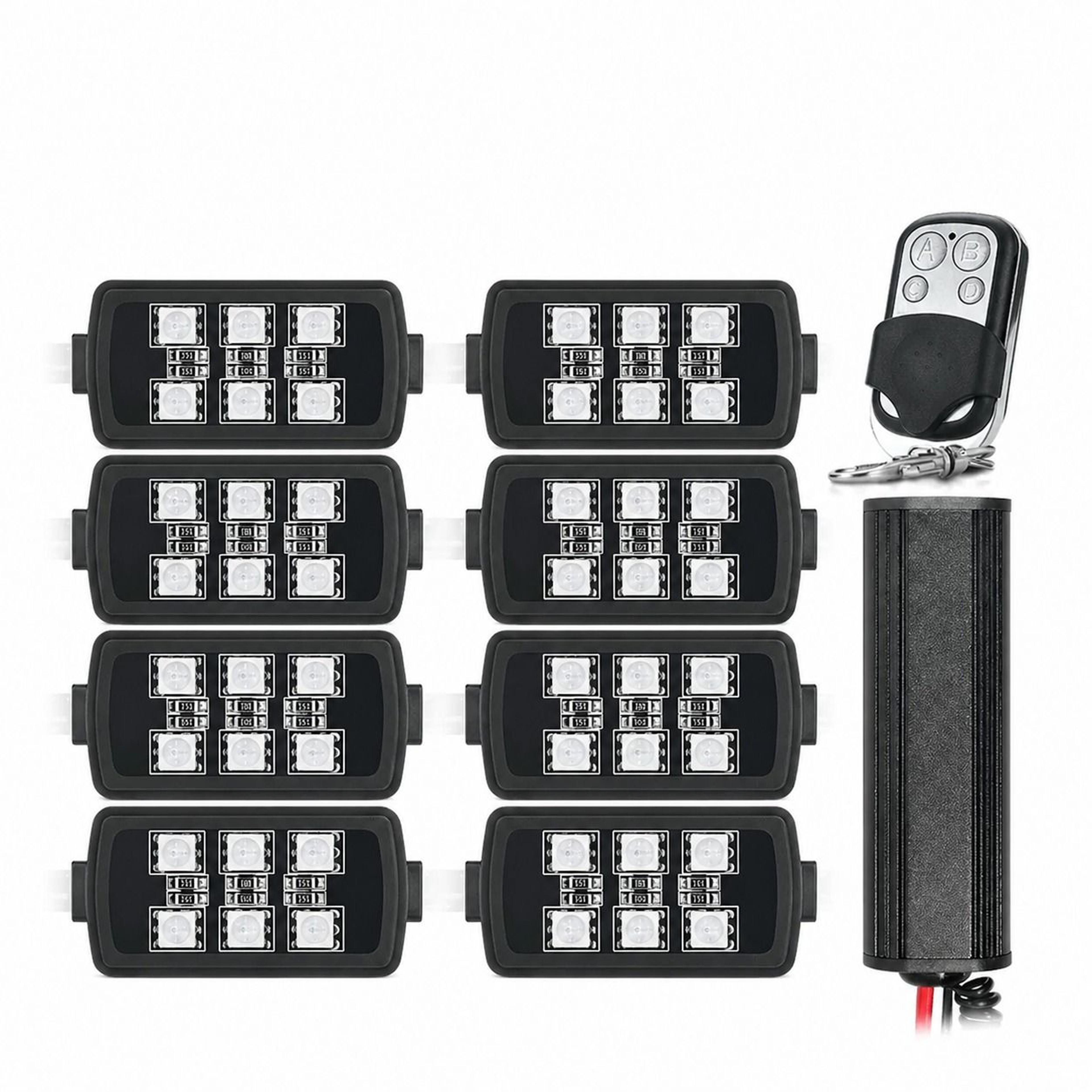 pod rgb motorcycle led underglow light kit with wireless remote