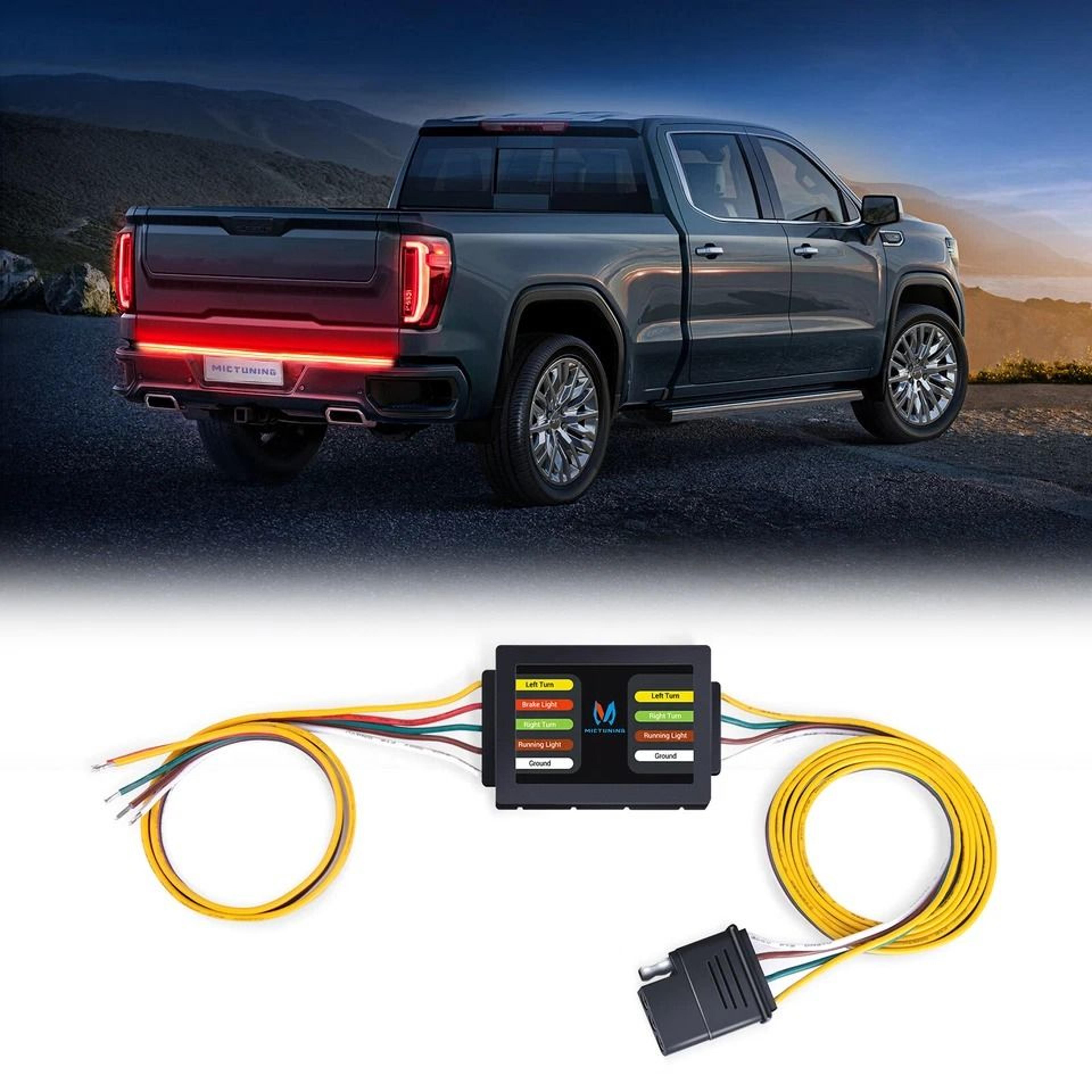 wire trailer tail light converter with pin wiring harness