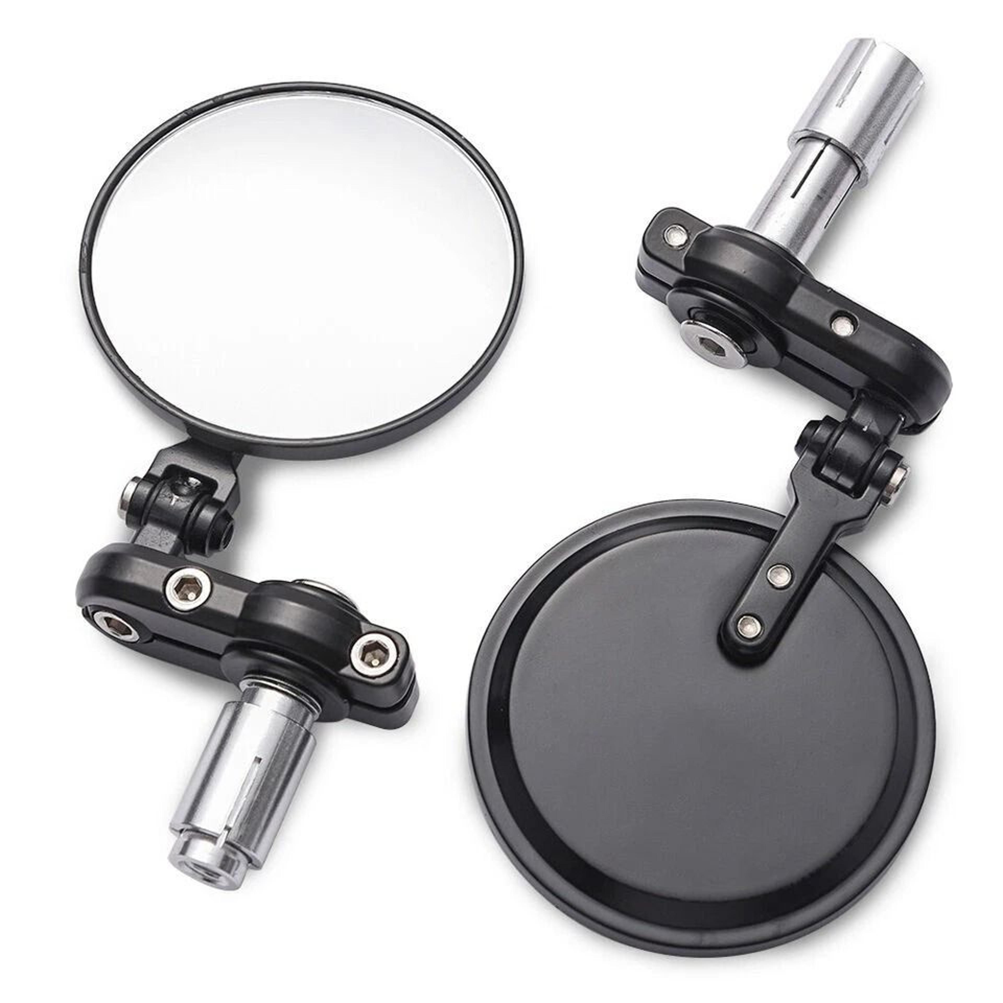 motorcycle bar end mirrors round handlebar pair