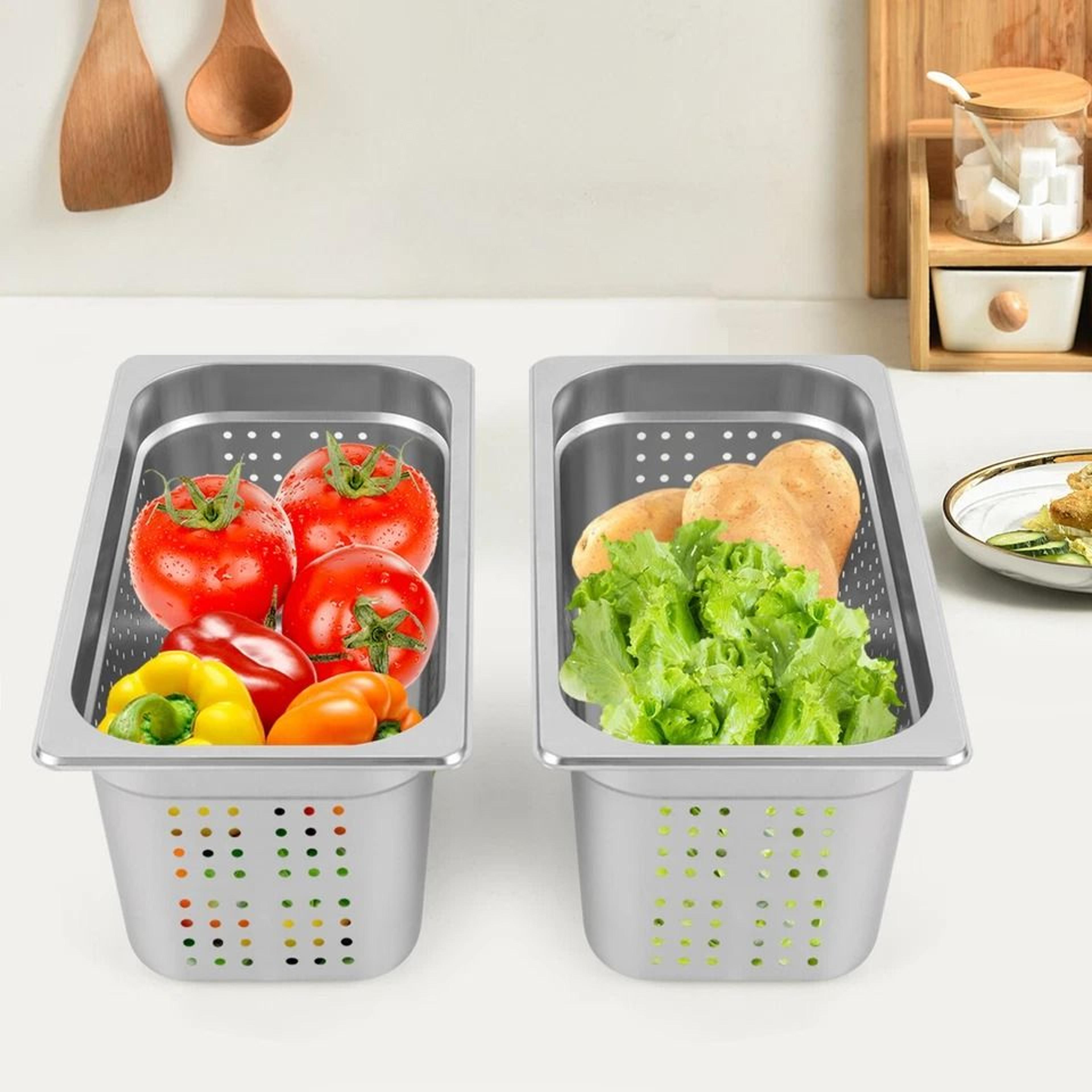 size steam table pan deep perforated stainless steel