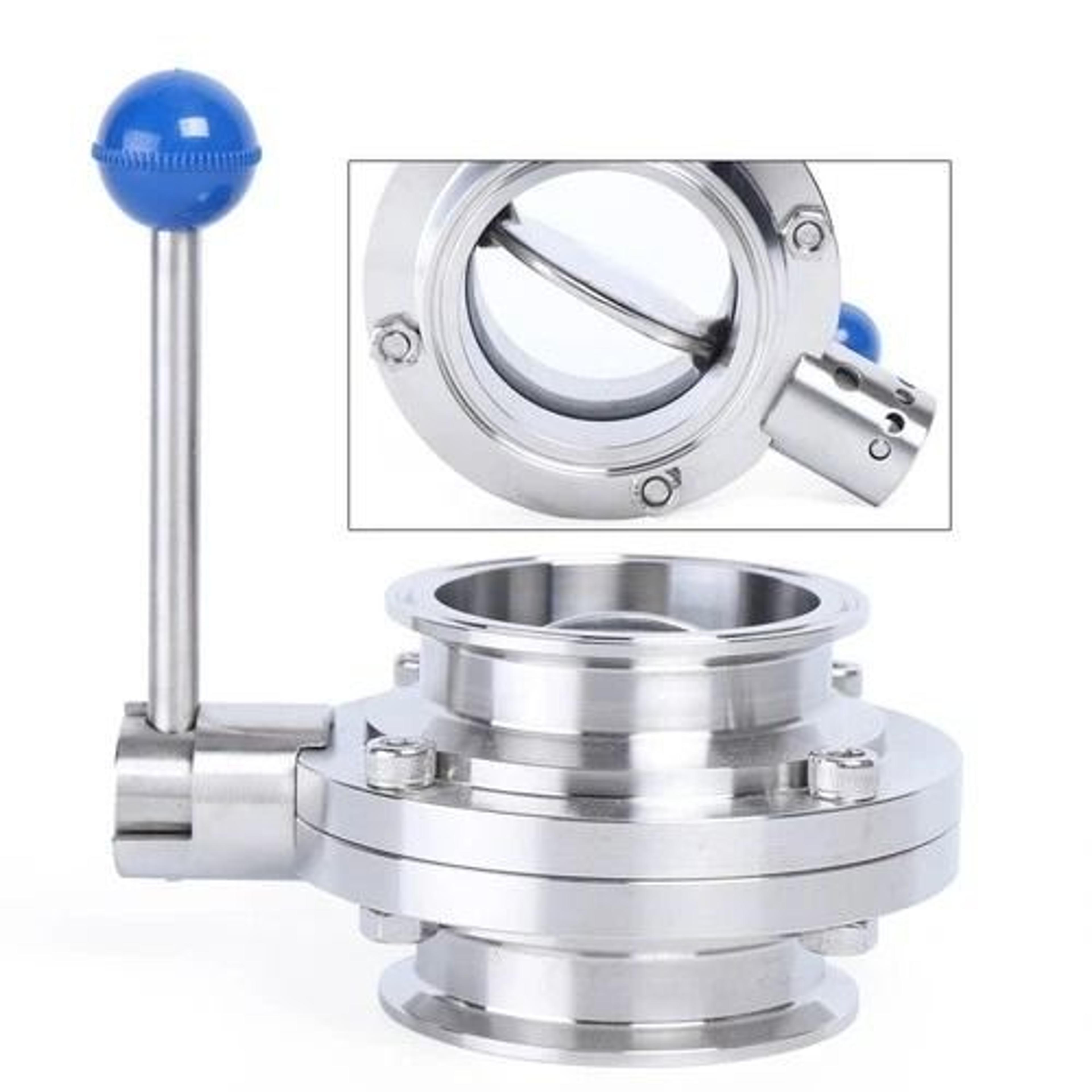 tri clamp butterfly valve | sanitary butterfly valve in stainless steel clover clamp design
