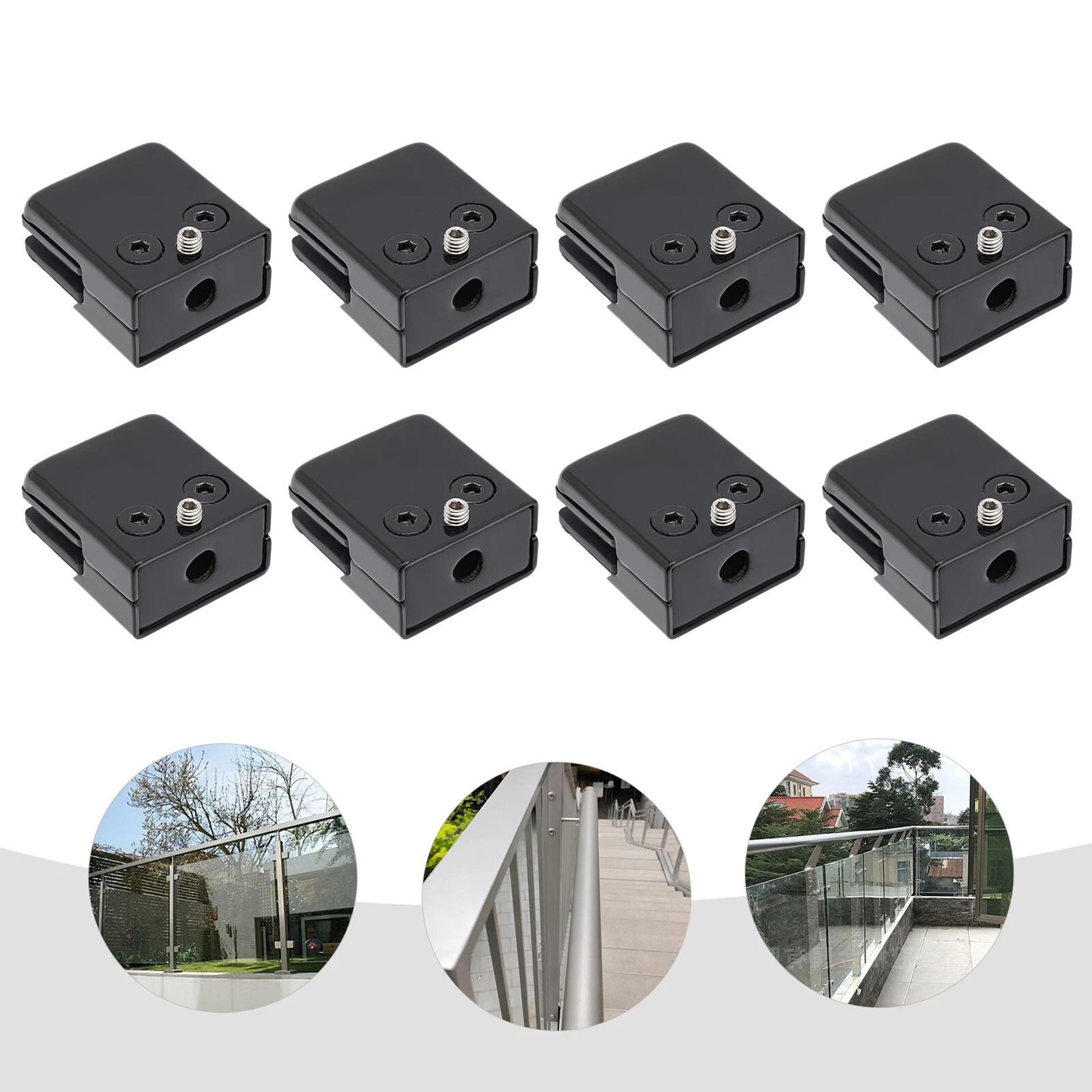 stainless steel glass clamps, black glass clamp clips for glass