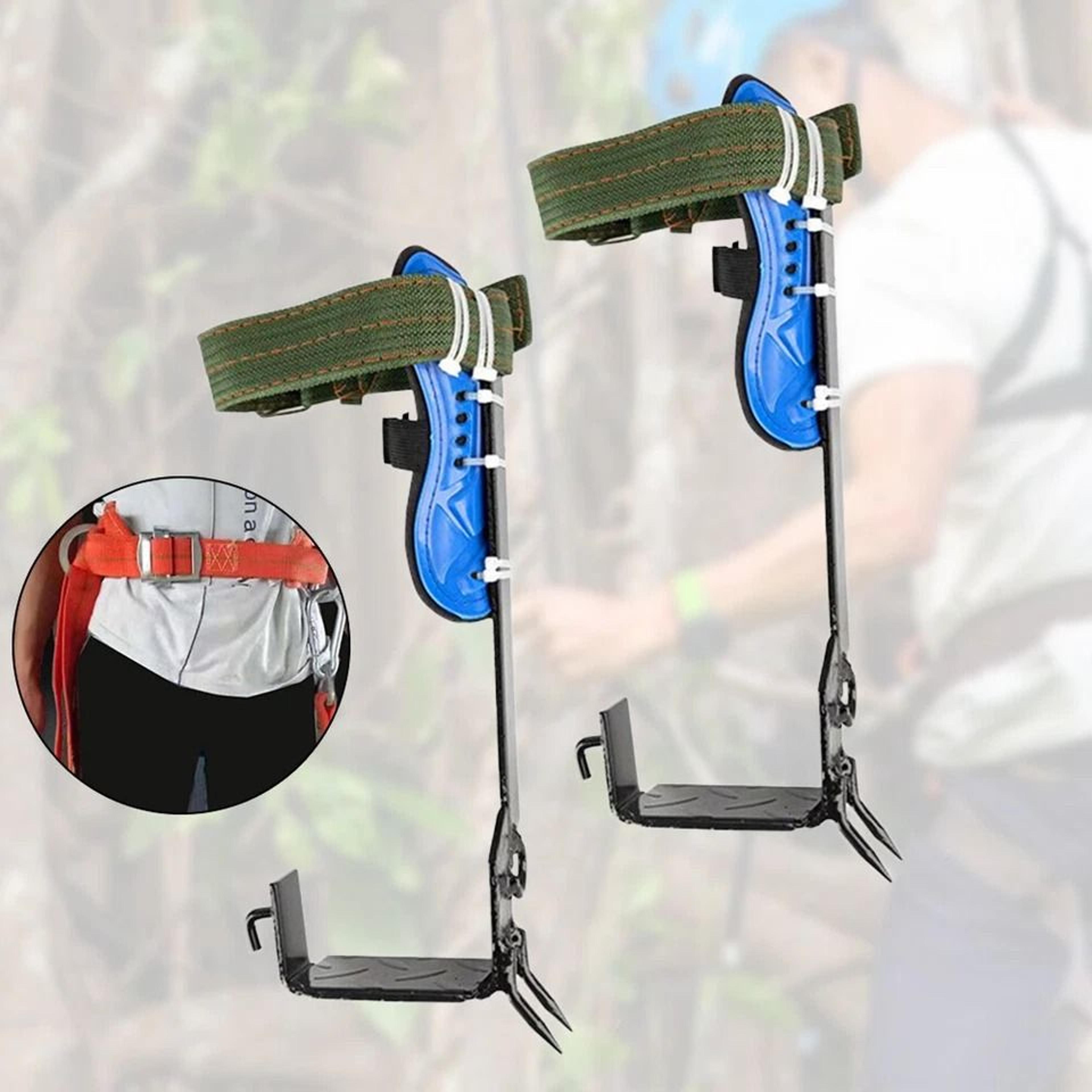 tree climbing spikes with adjustable harness safety belt outdoor climbing set