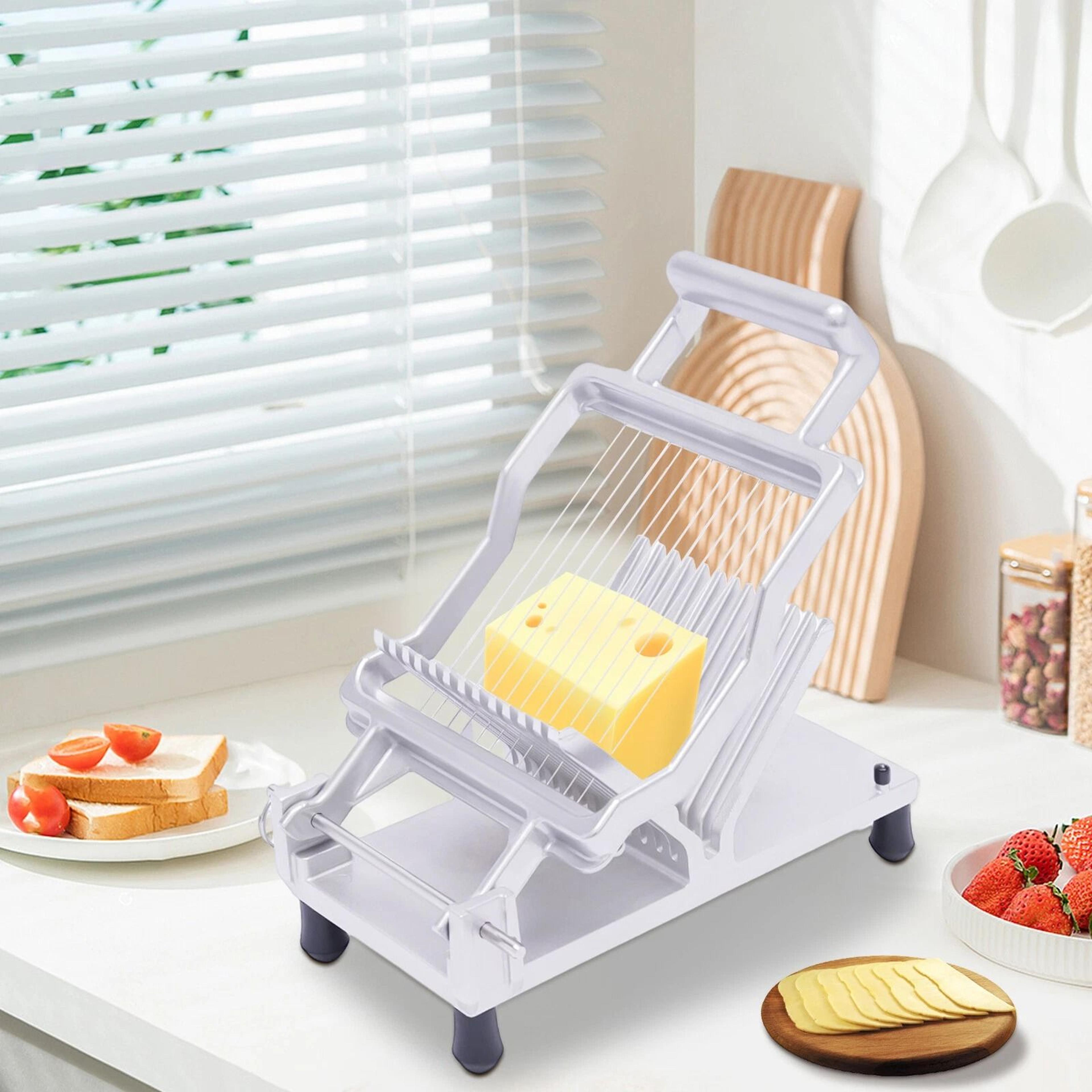 commercial stainless steel cheese slicer adjustable wire cutter for butter & cheese