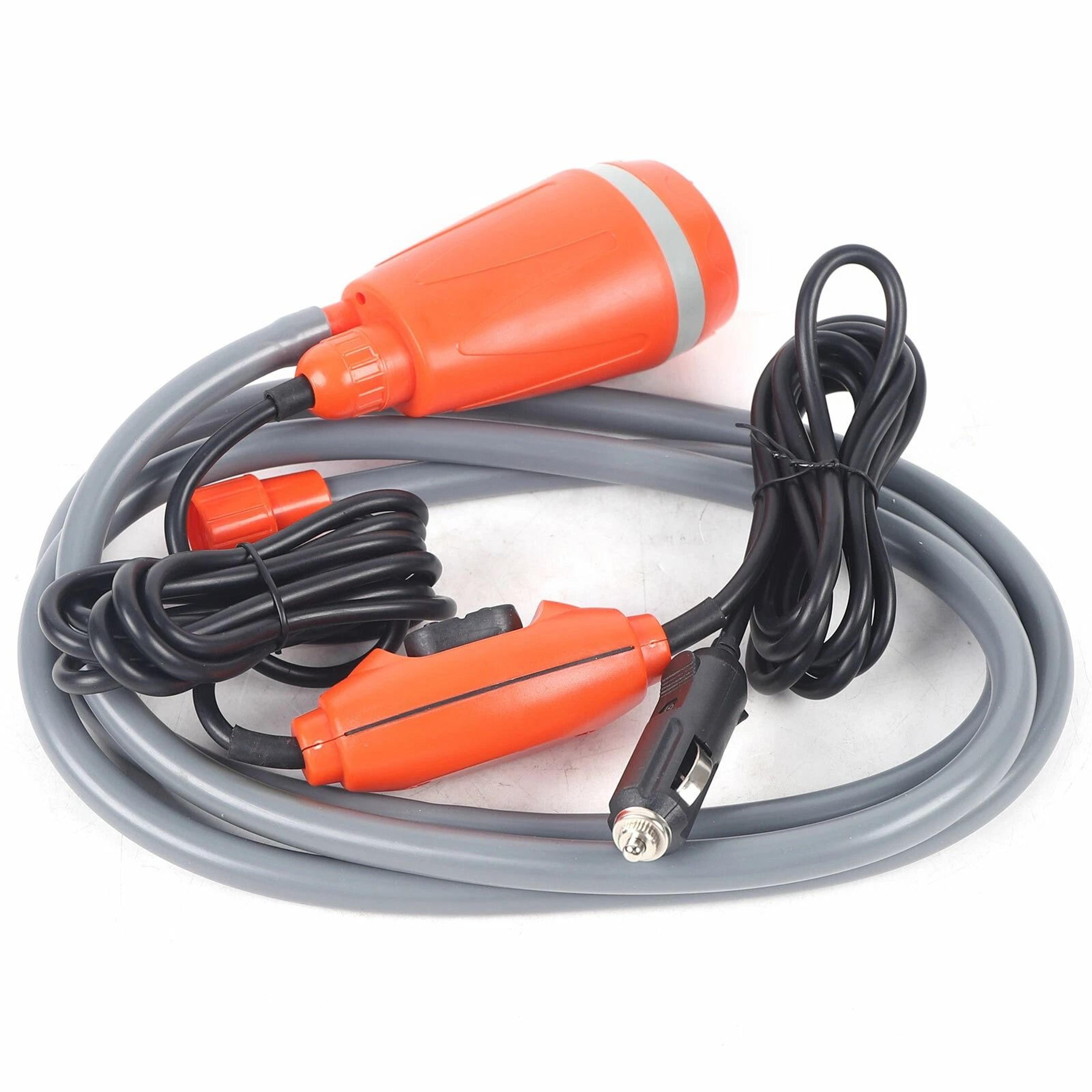 portable outdoor shower system with flow rate ideal for camping & travel