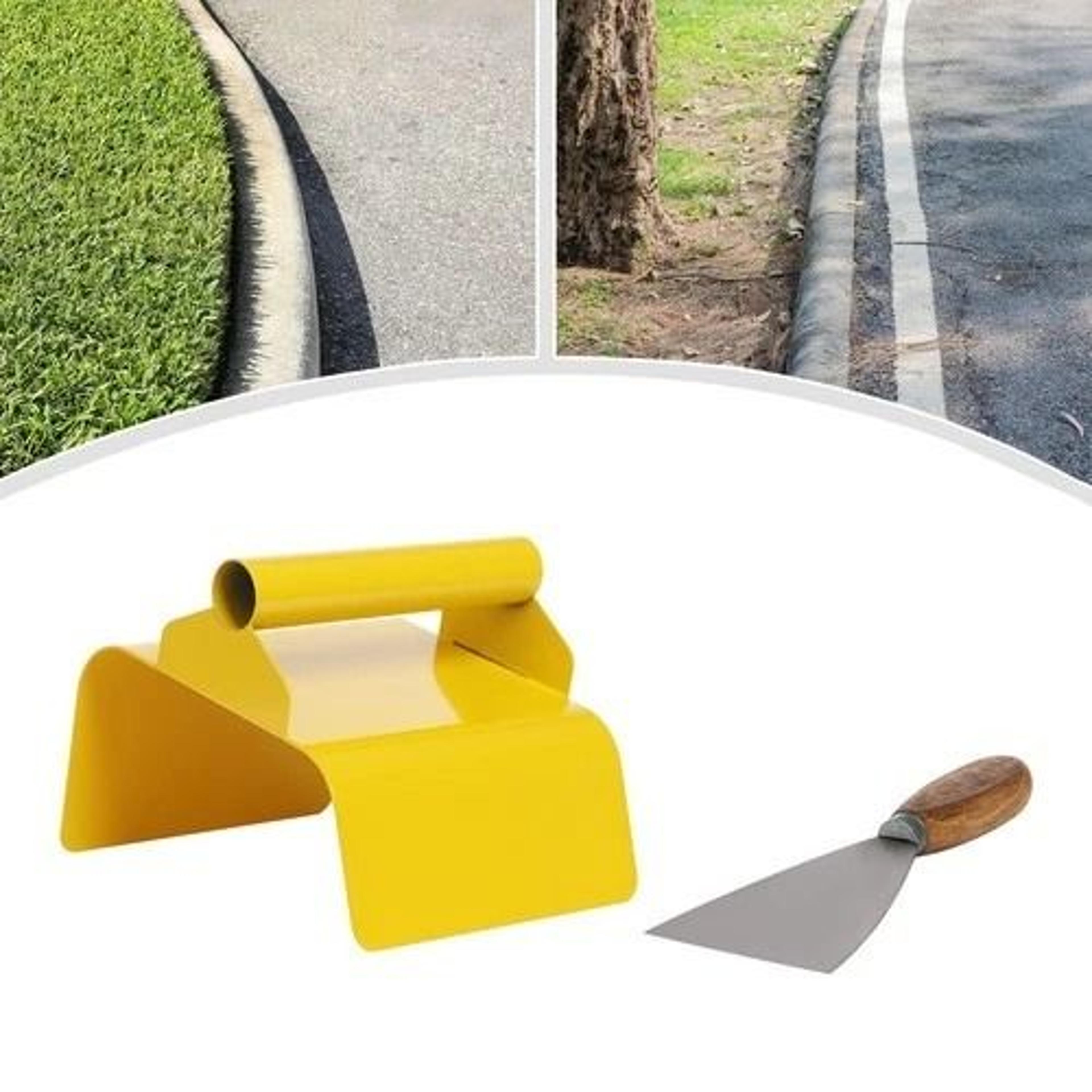 professional stainless steel concrete curbing & concrete curbing trowel set with putty knife