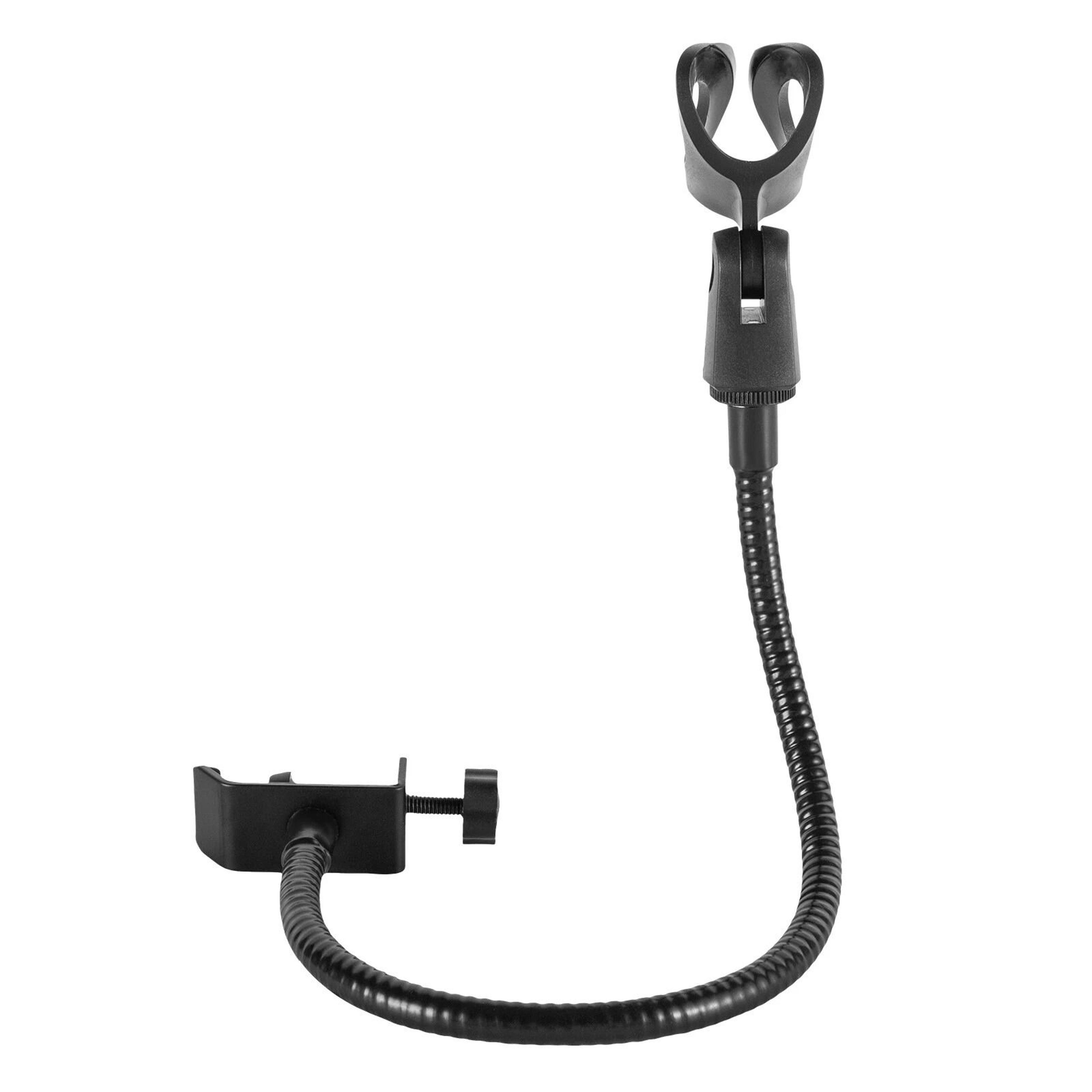 professional adjustable gooseneck microphone stand with desk clamp mic holder for broadcasting & recording
