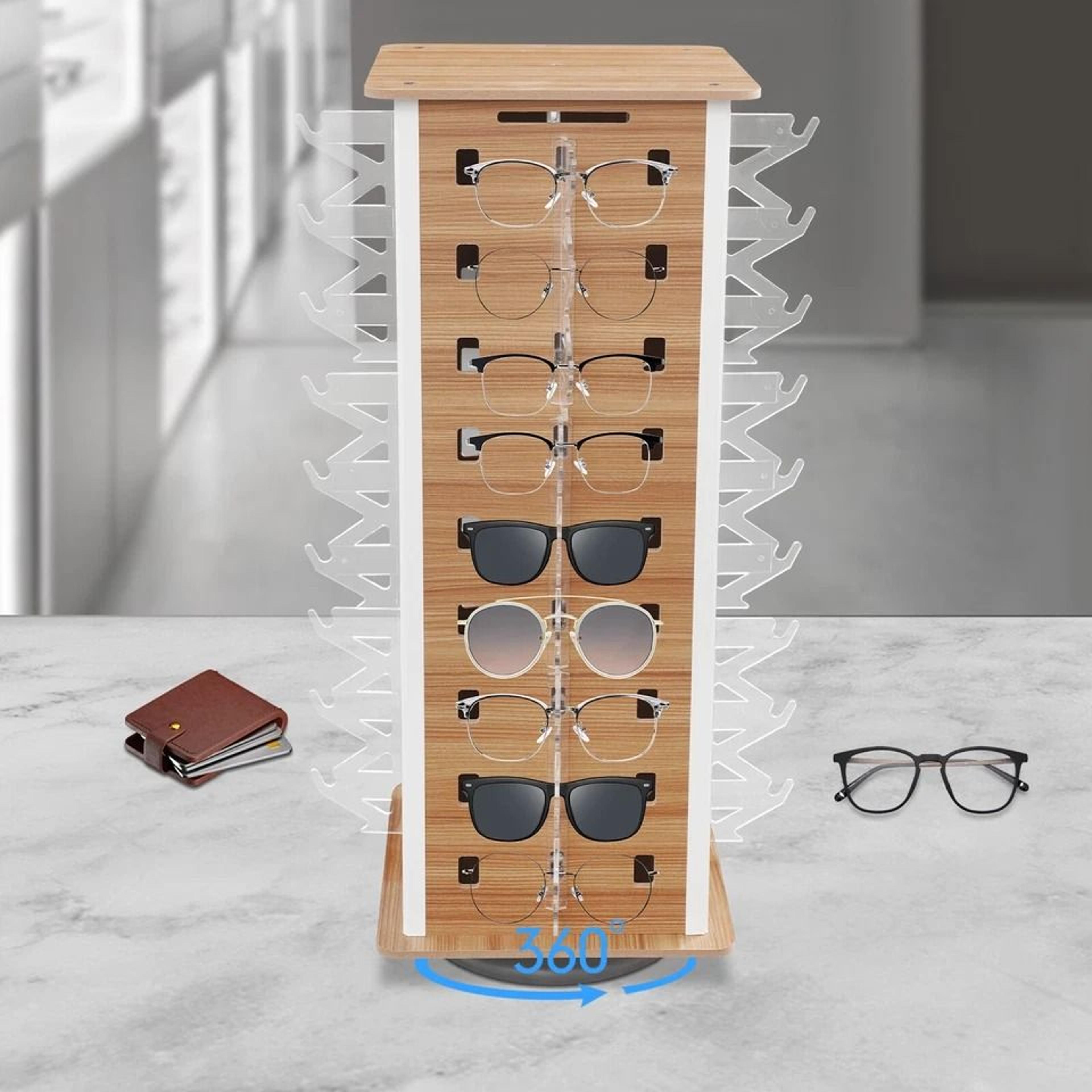 rotating sunglasses display rack freestanding eyeglass organizer stand