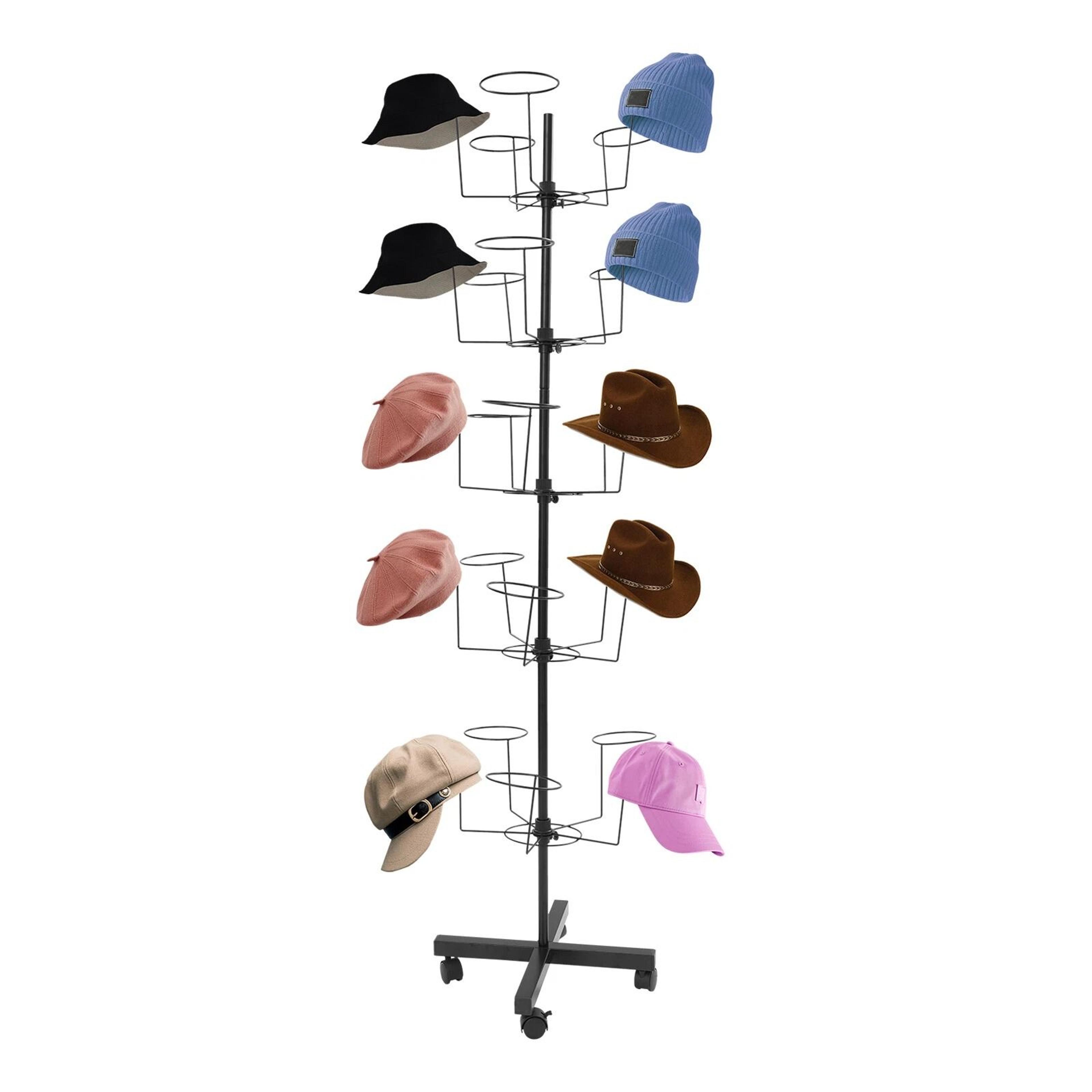 premium freestanding hat display stand with hooks durable iron organizer