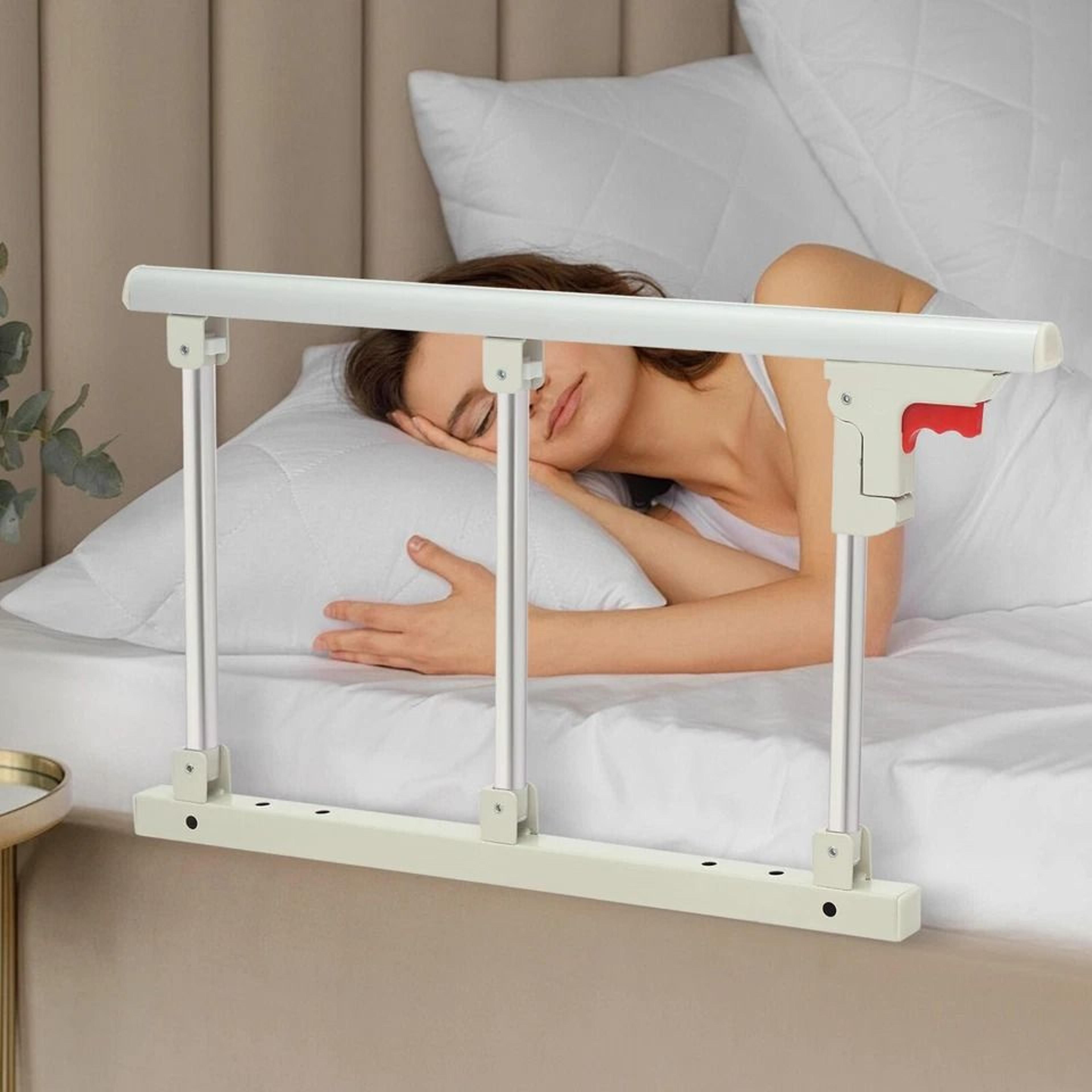 foldable bed safety rail support handle for bedside fall prevention & elderly safety