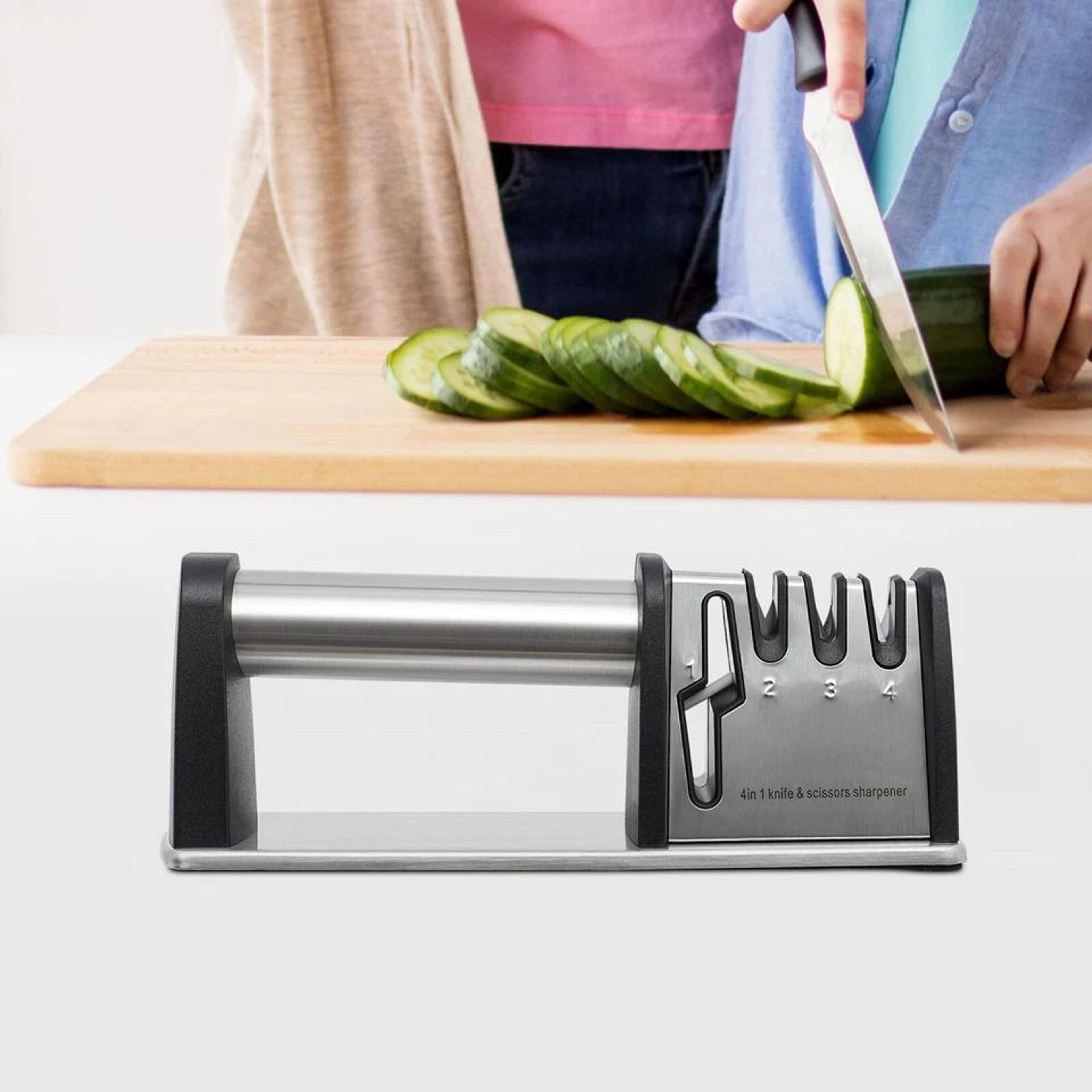 stage knife sharpener ceramic tungsten kitchen knife sharpening tool