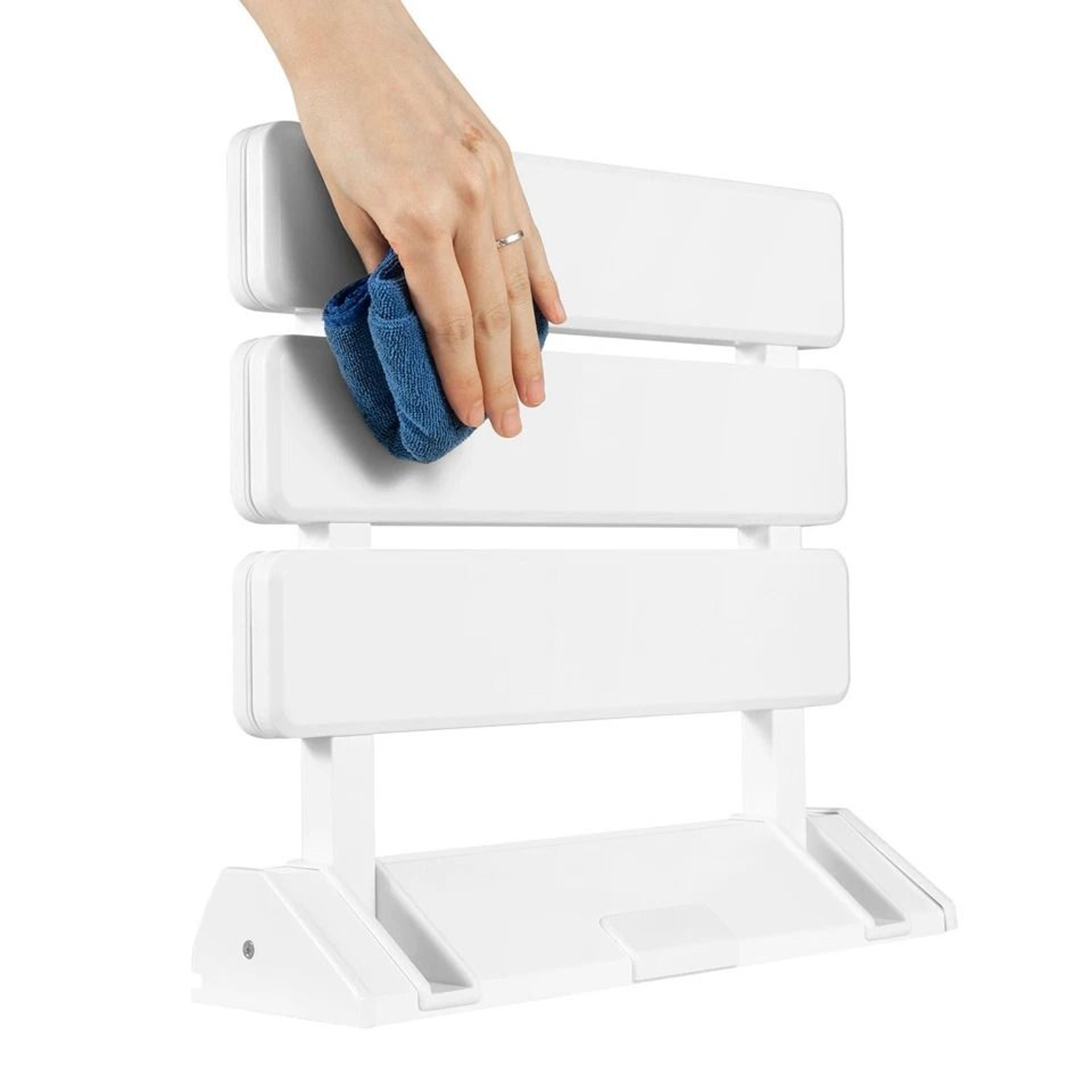 premium foldable shower seat & wall mounted shower bench for safety and support