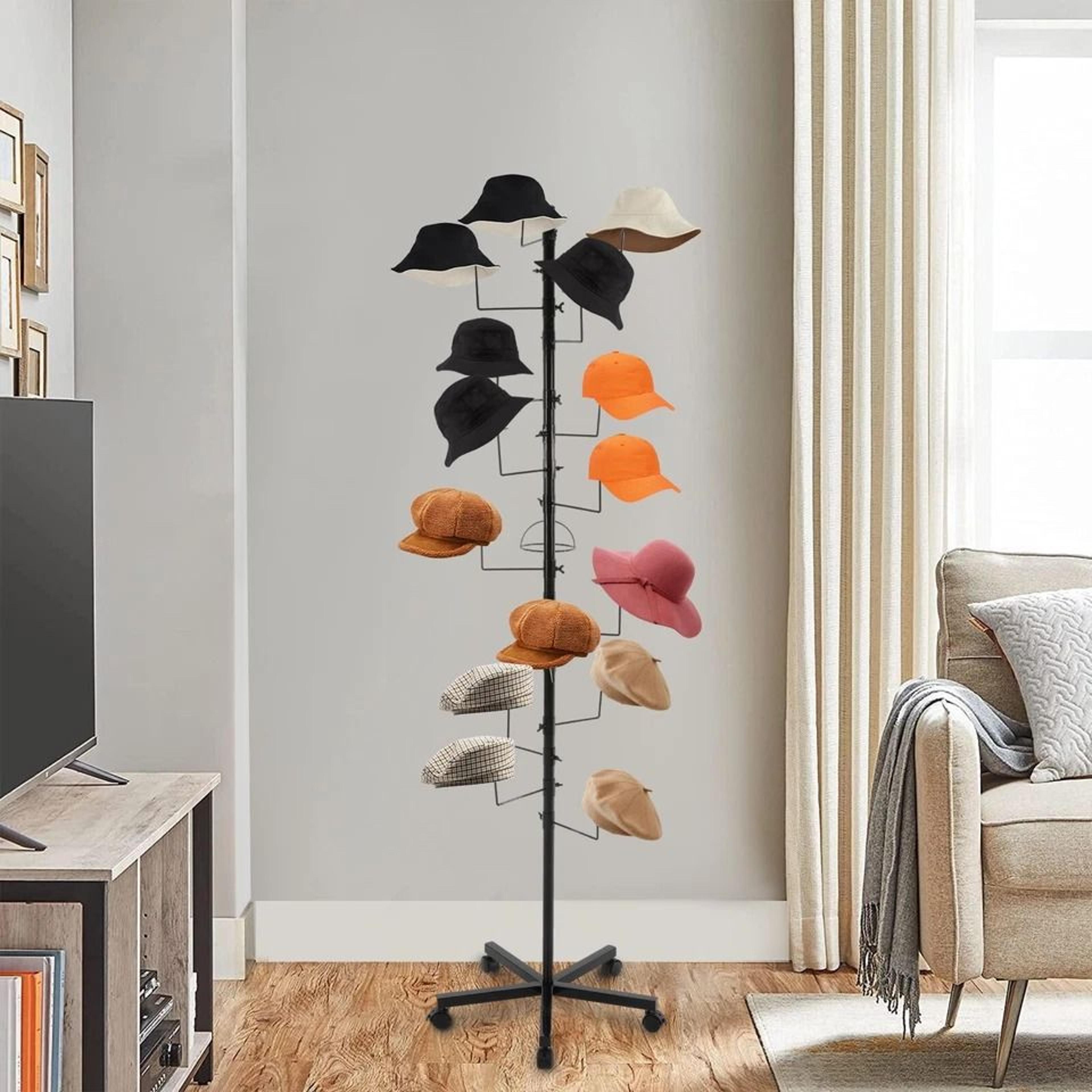 freestanding hat display stand hook retail & home organizer