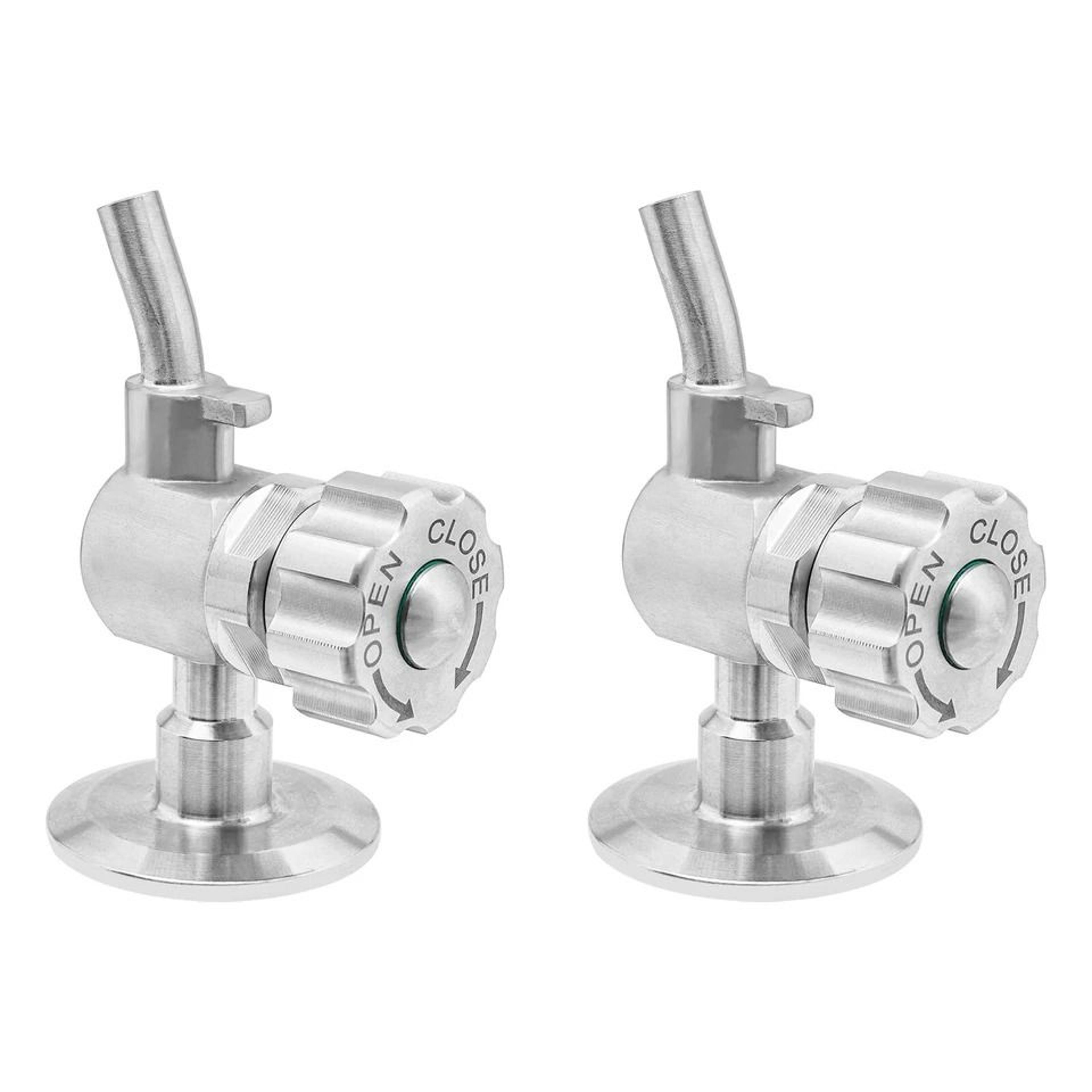 stainless beer sampling valve clamp end