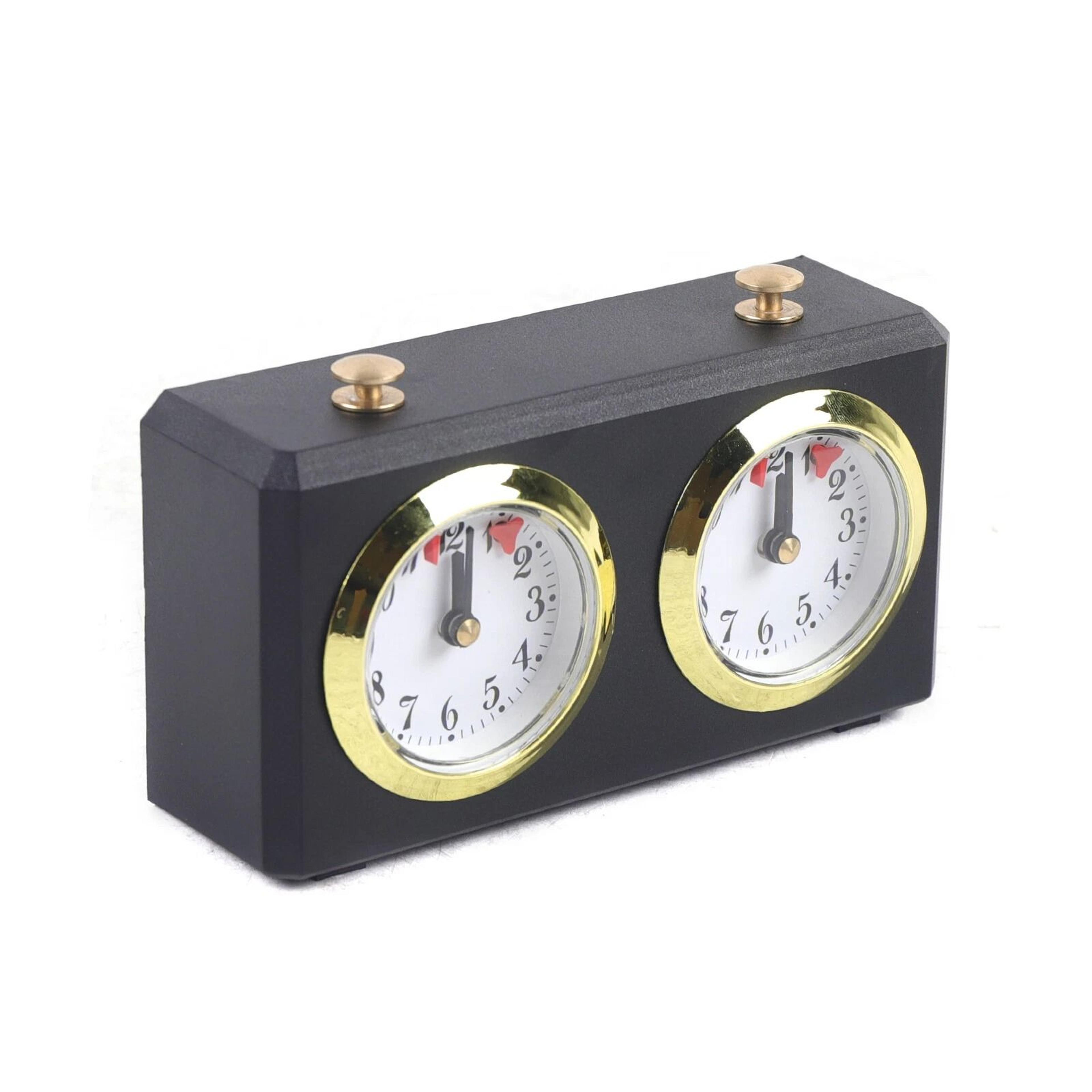 professional mechanical chess clock timer analog wooden master tournament timer