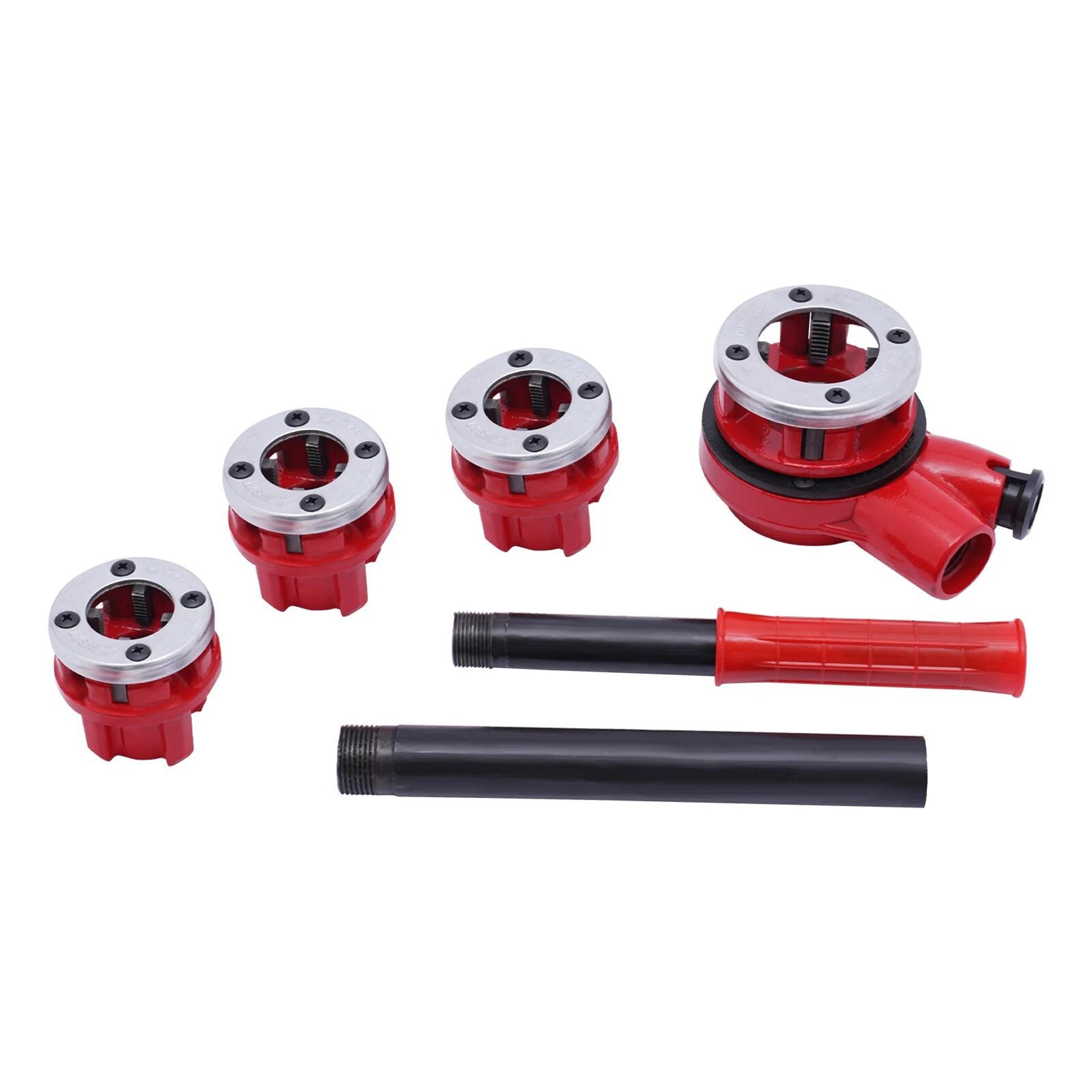 heavy duty ratchet pipe threader with dies for steel & iron pipes