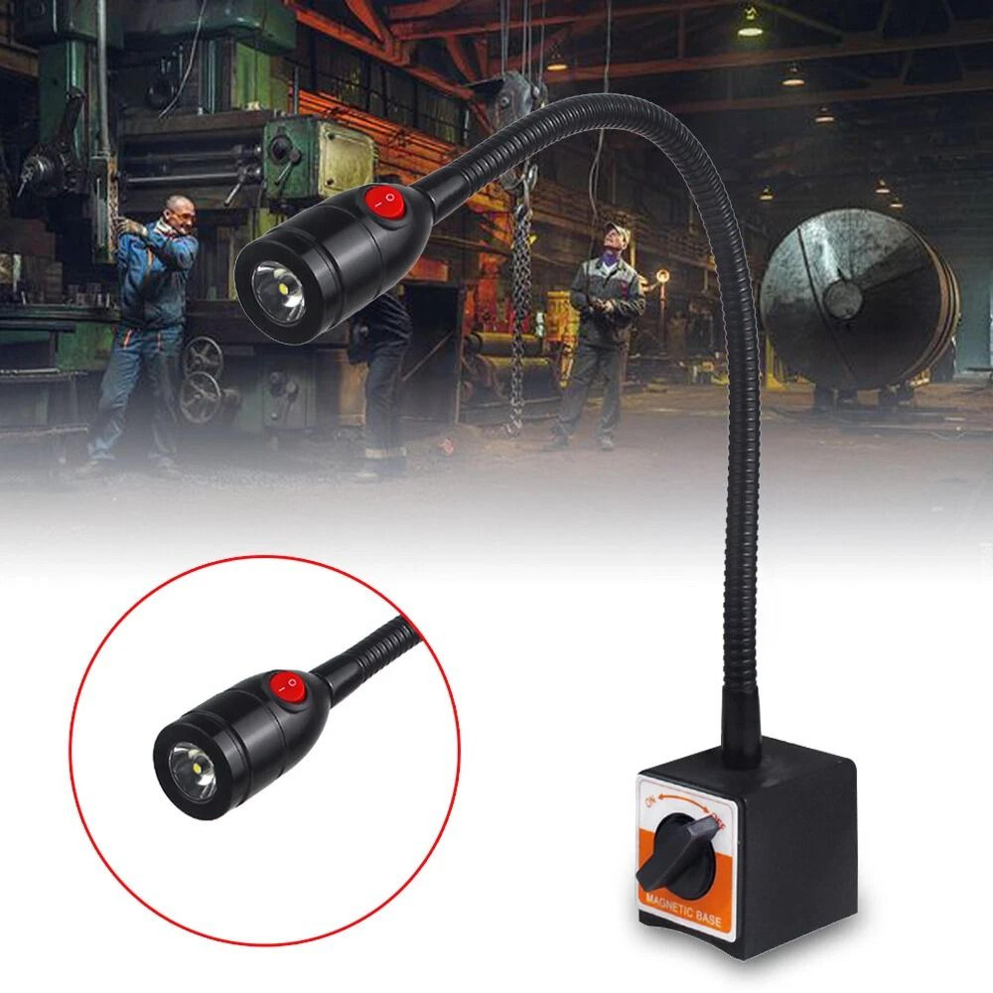 adjustable led work light for cnc machines with magnetic gooseneck base