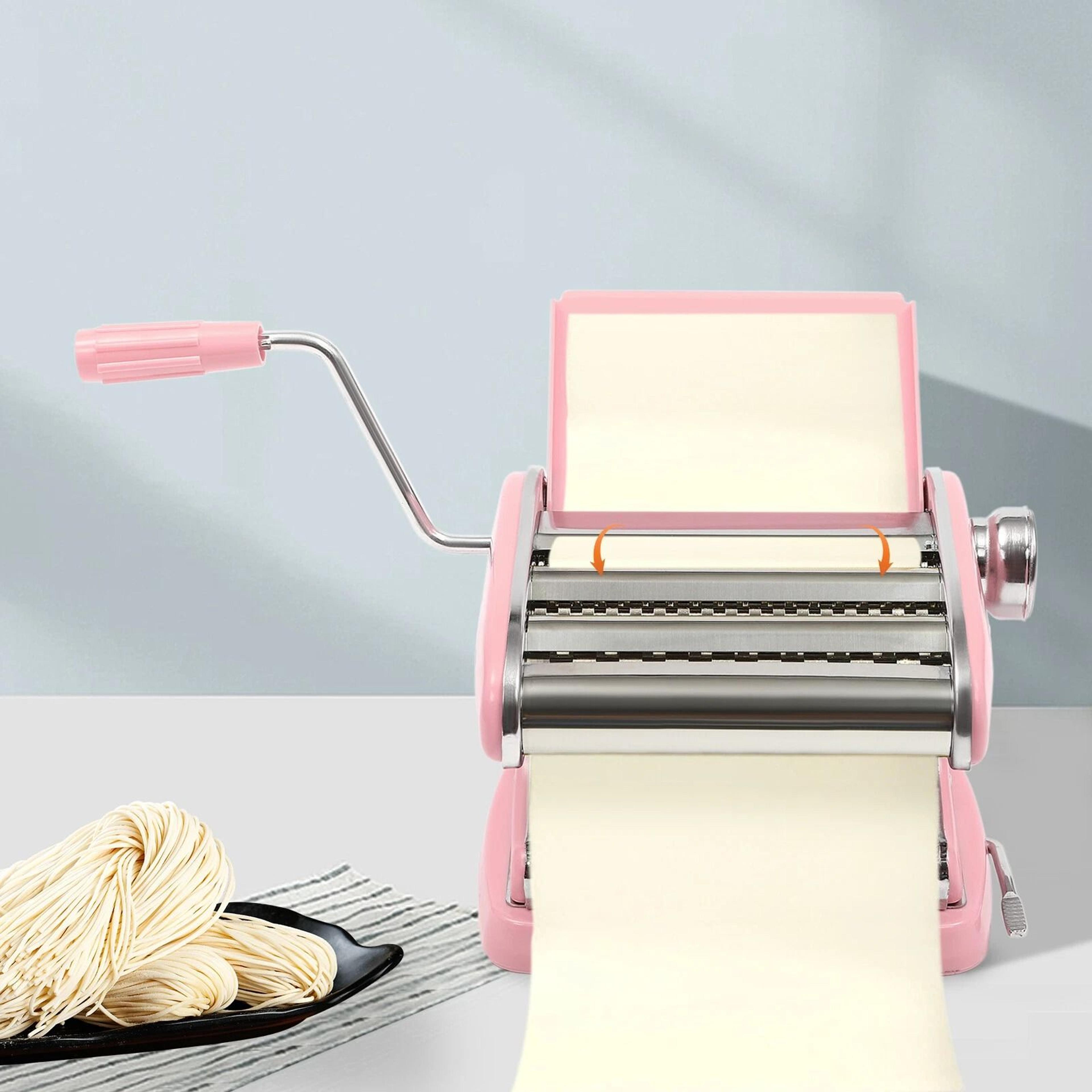 stainless steel manual pasta maker machine fresh pasta roller & noodle cutter