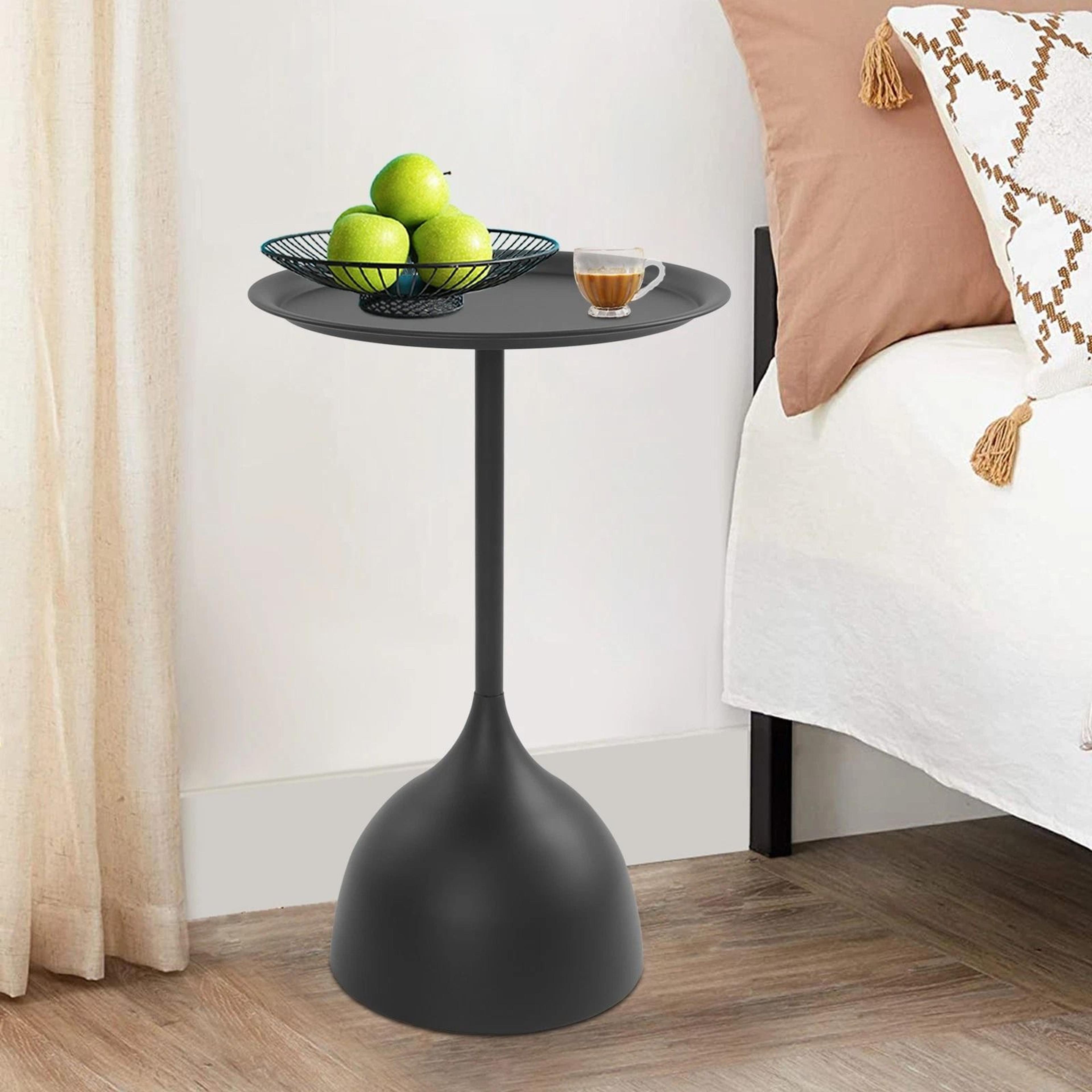 modern round side table stylish floorstanding bedside table