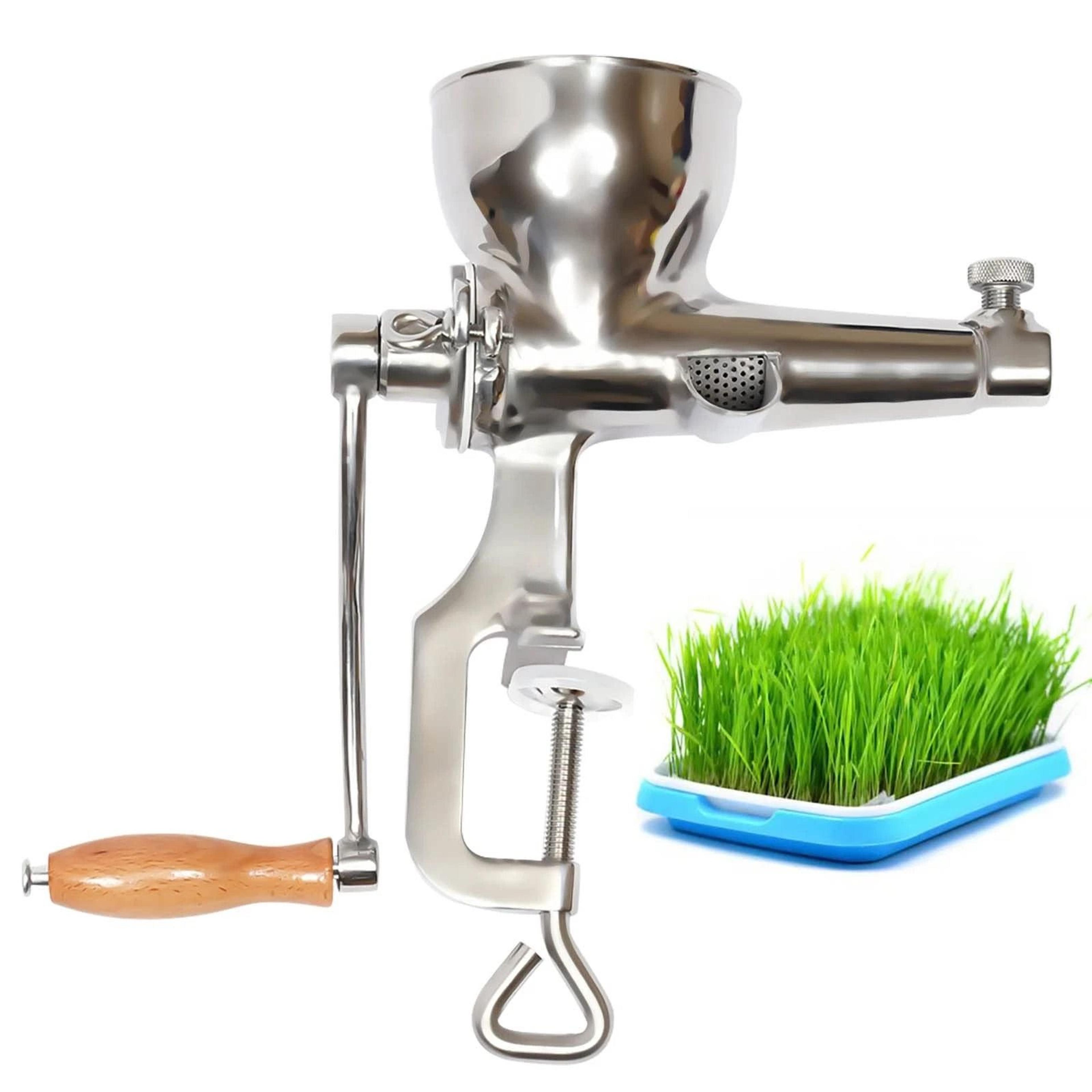 stainless steel manual wheatgrass juicer hand crank fruit vegetable extractor