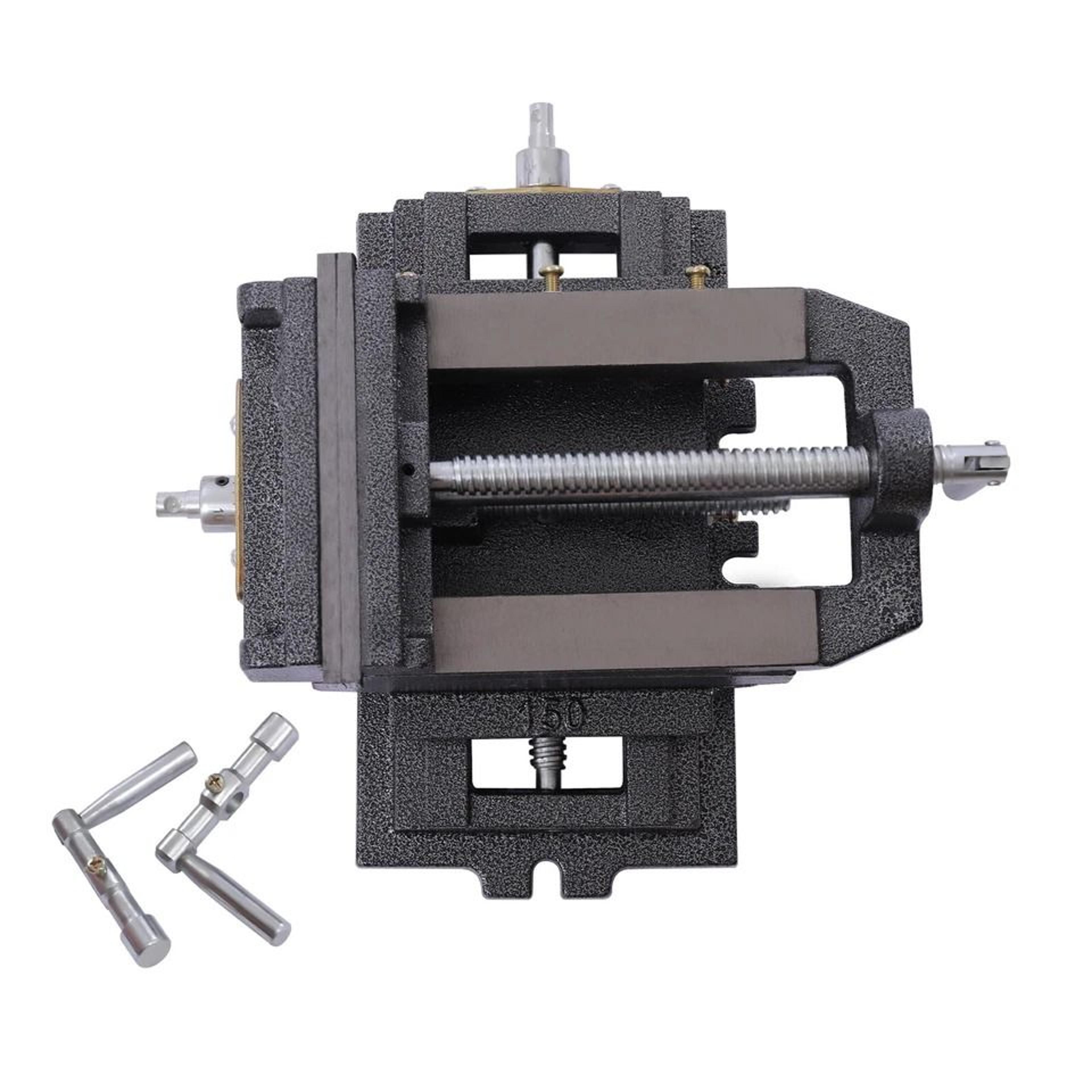 cross slide drill press vise with x y axis milling clamp
