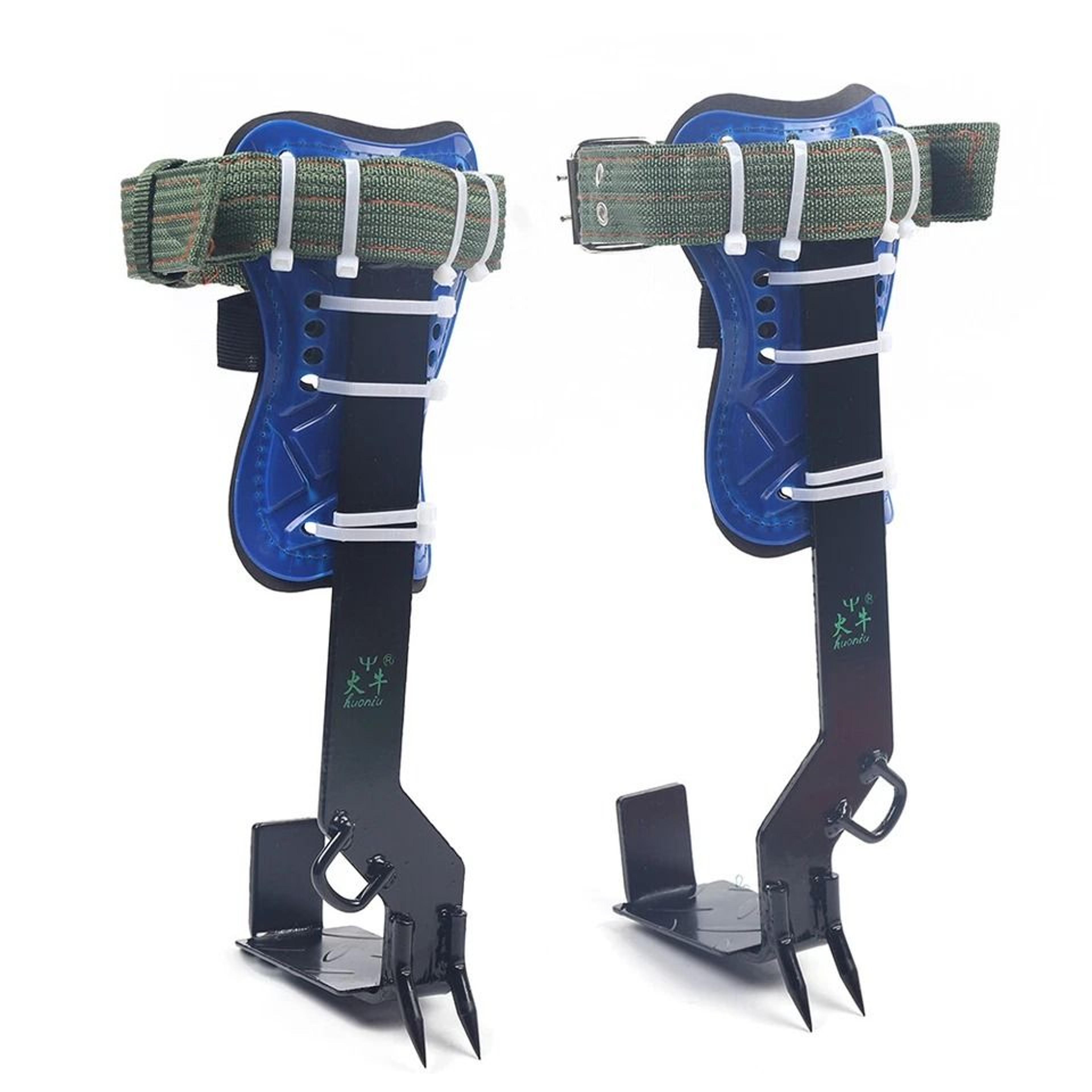 heavy duty tree climbing gear set with adjustable spikes & safety belt