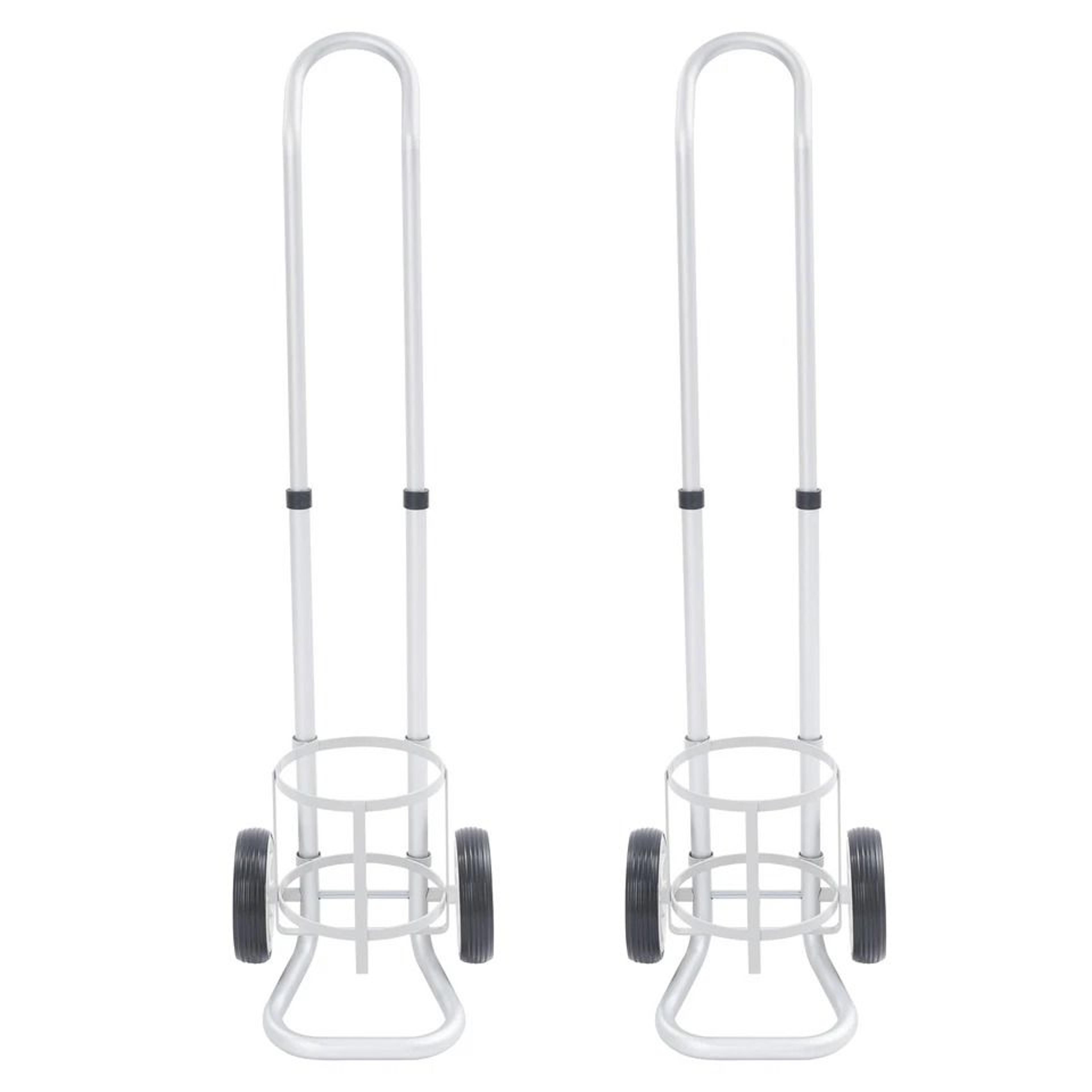 adjustable handle oxygen tank cart with portable oxygen cylinder dolly set