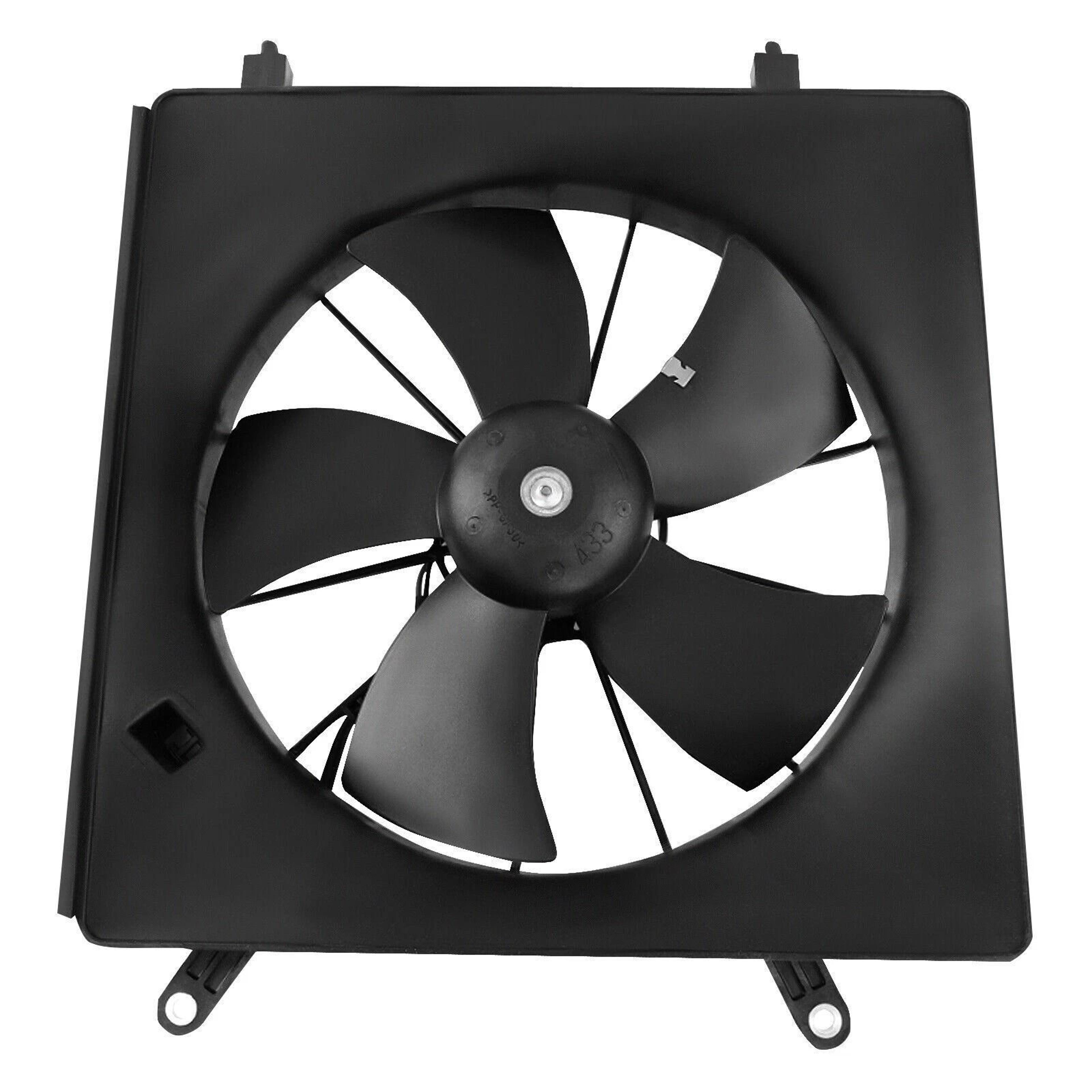 premium left radiator cooling fan assembly & ac condenser for honda