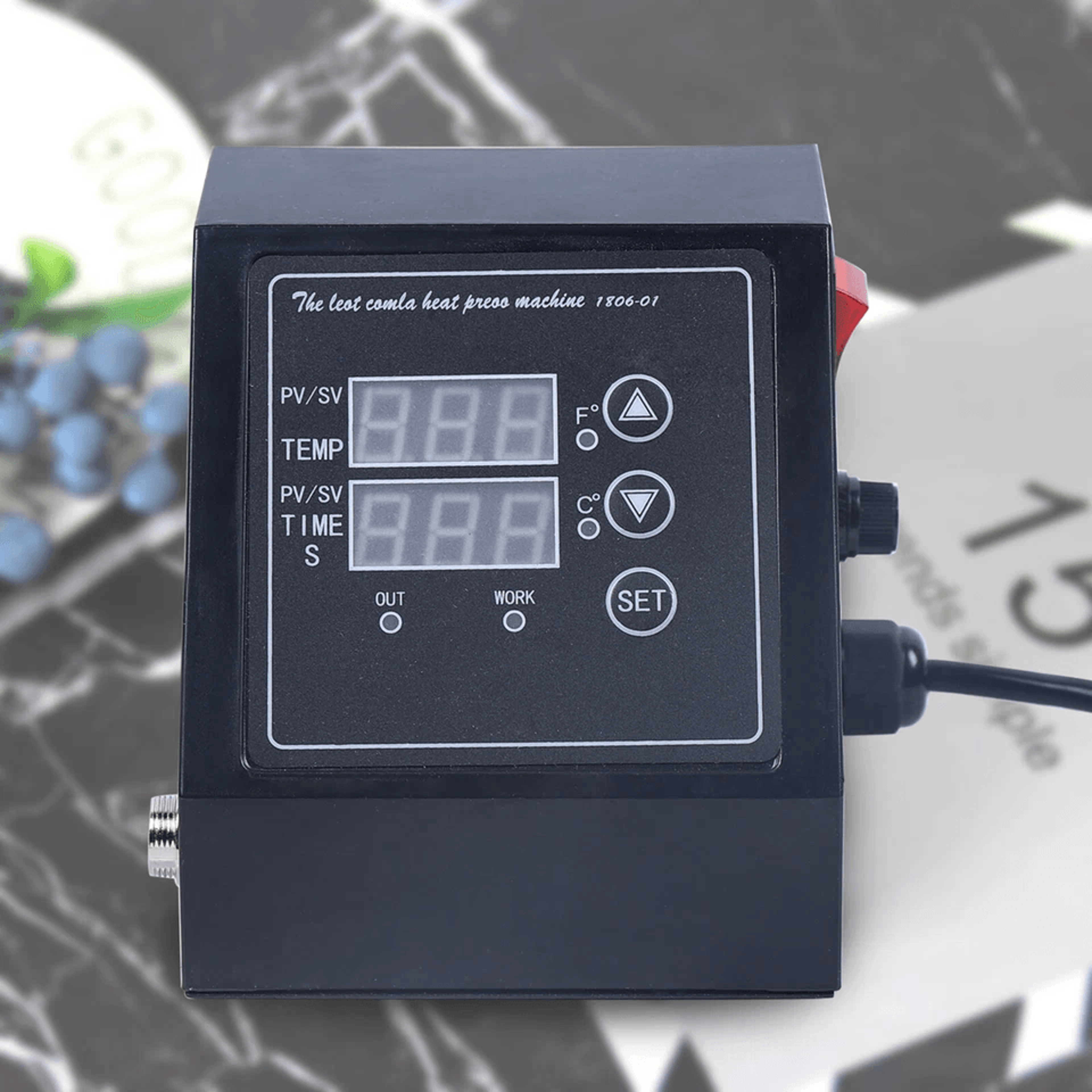 digital dual display heat press temperature control box for heat press machine