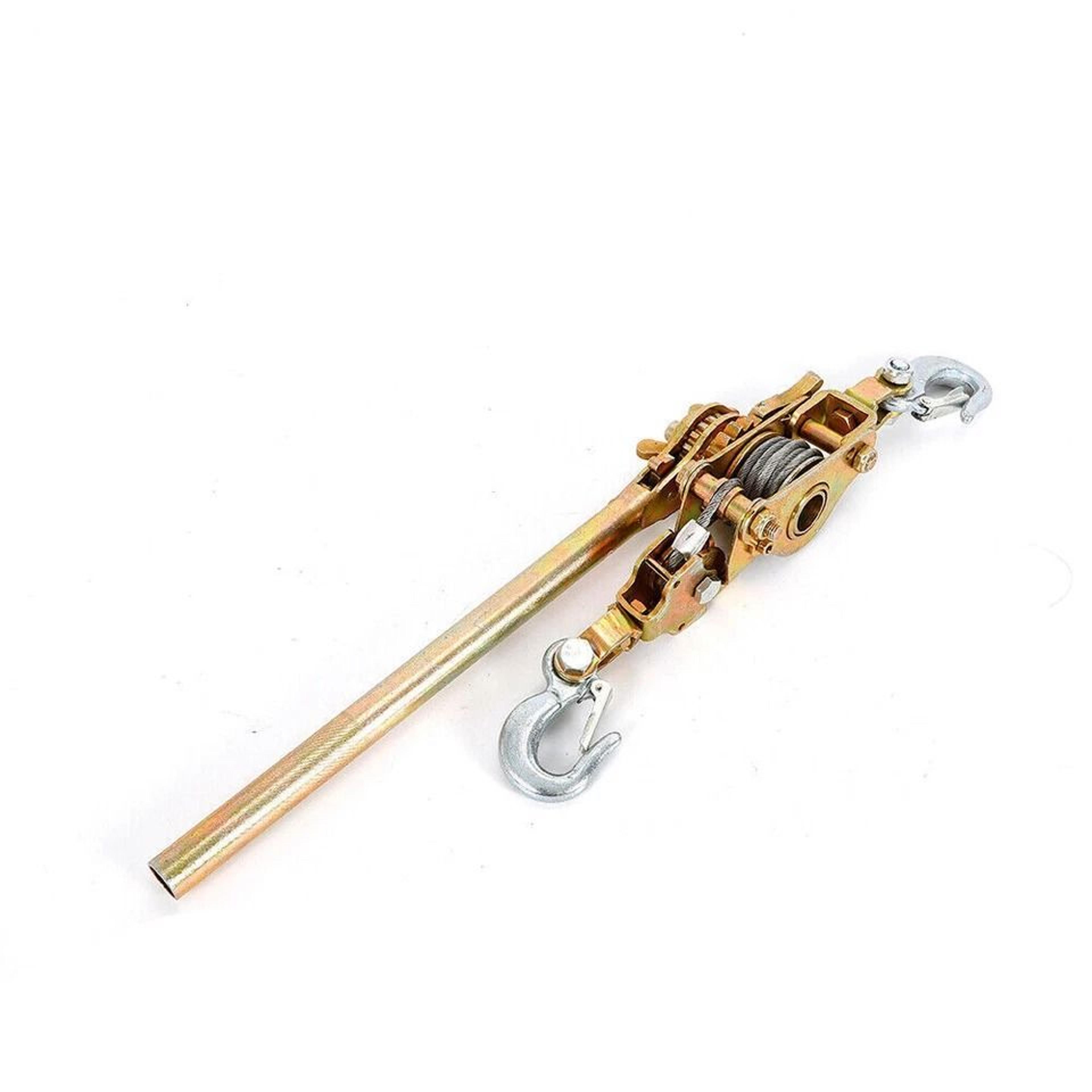 heavy duty hand puller come along winch cable puller with dual hooks