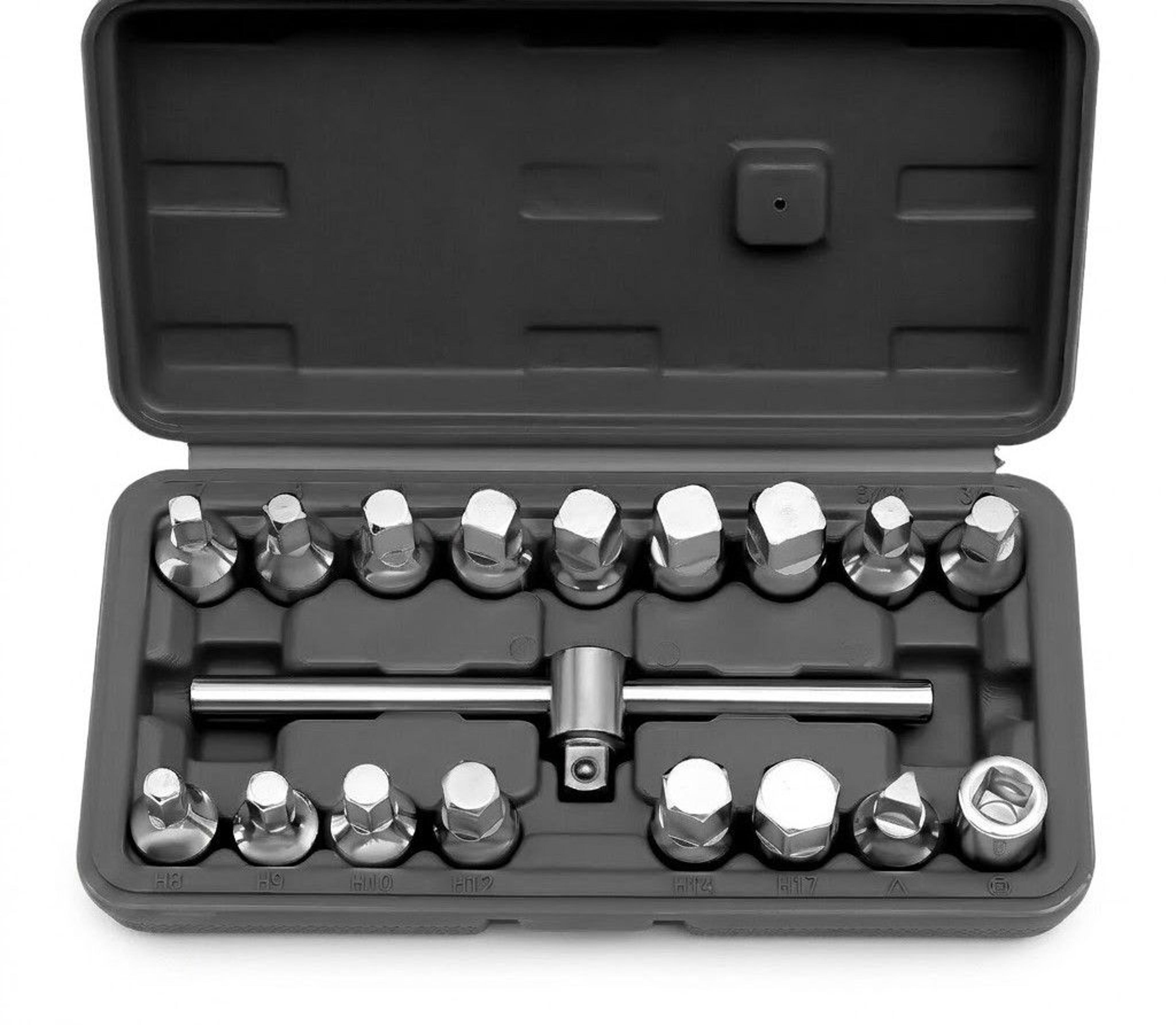 oil drain plug removal tool set drive hex socket key set for stripped plugs