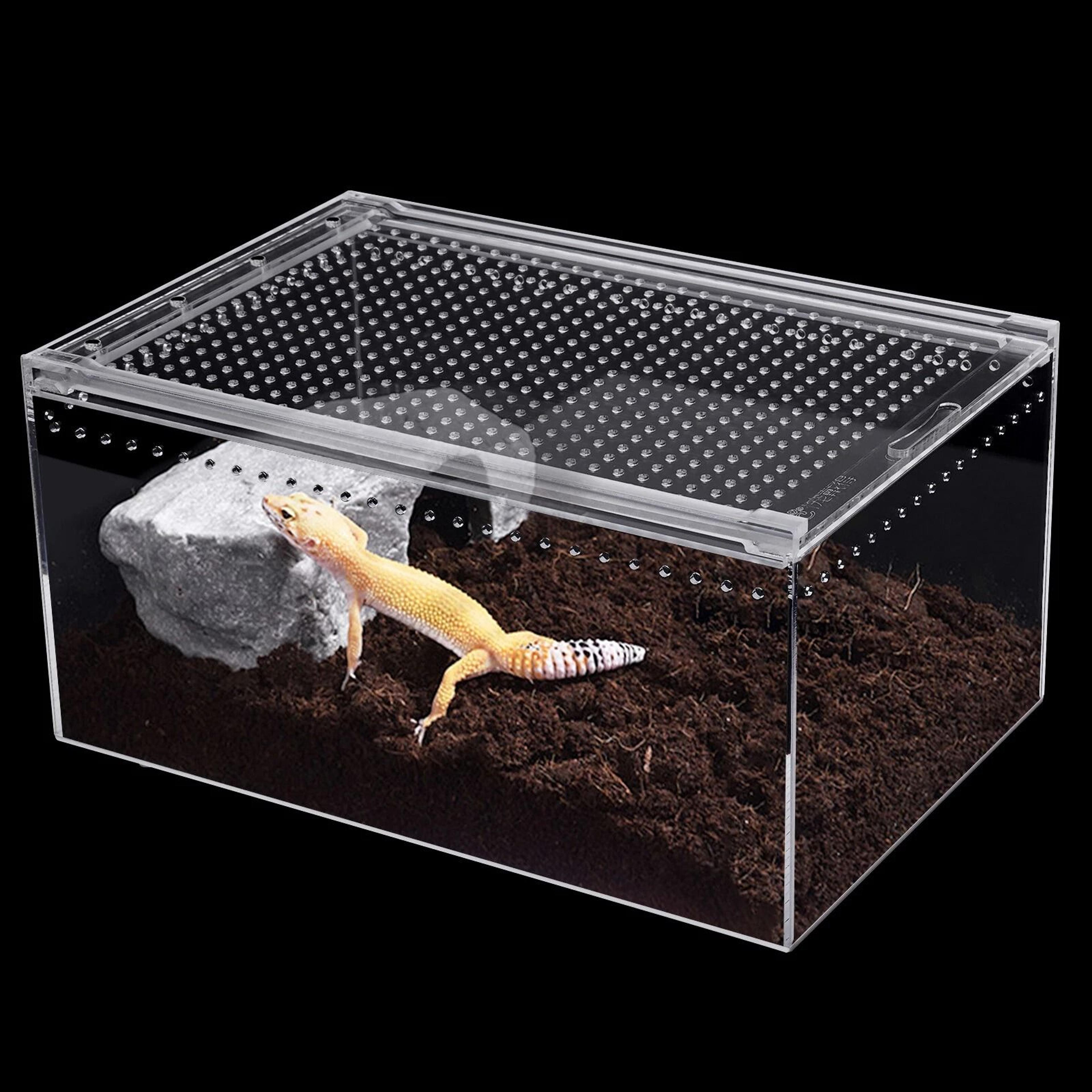 gallon acrylic reptile breeding box magnetic terrarium enclosure