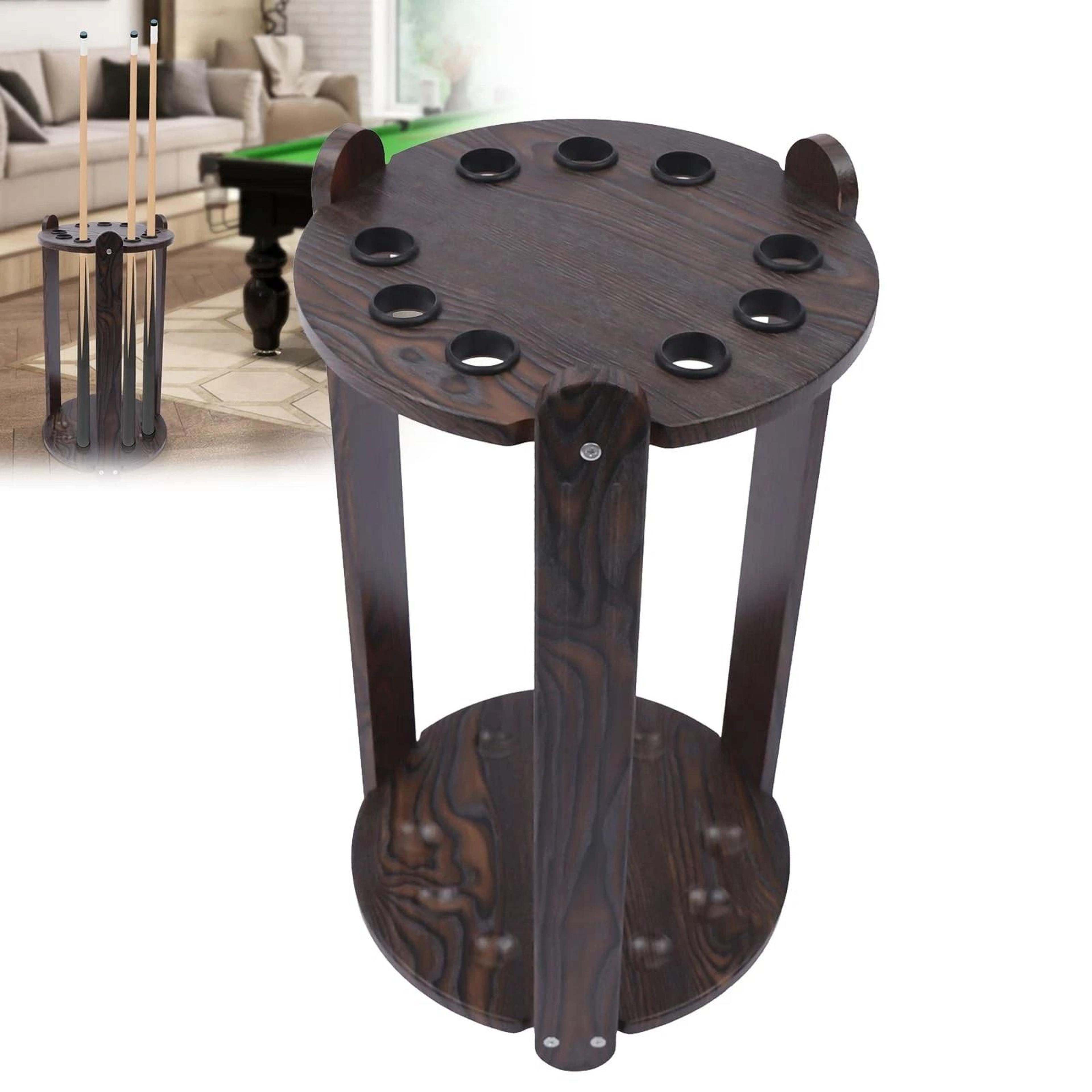 floor stand cue wooden pool cue rack holder for pool balls and cue storage