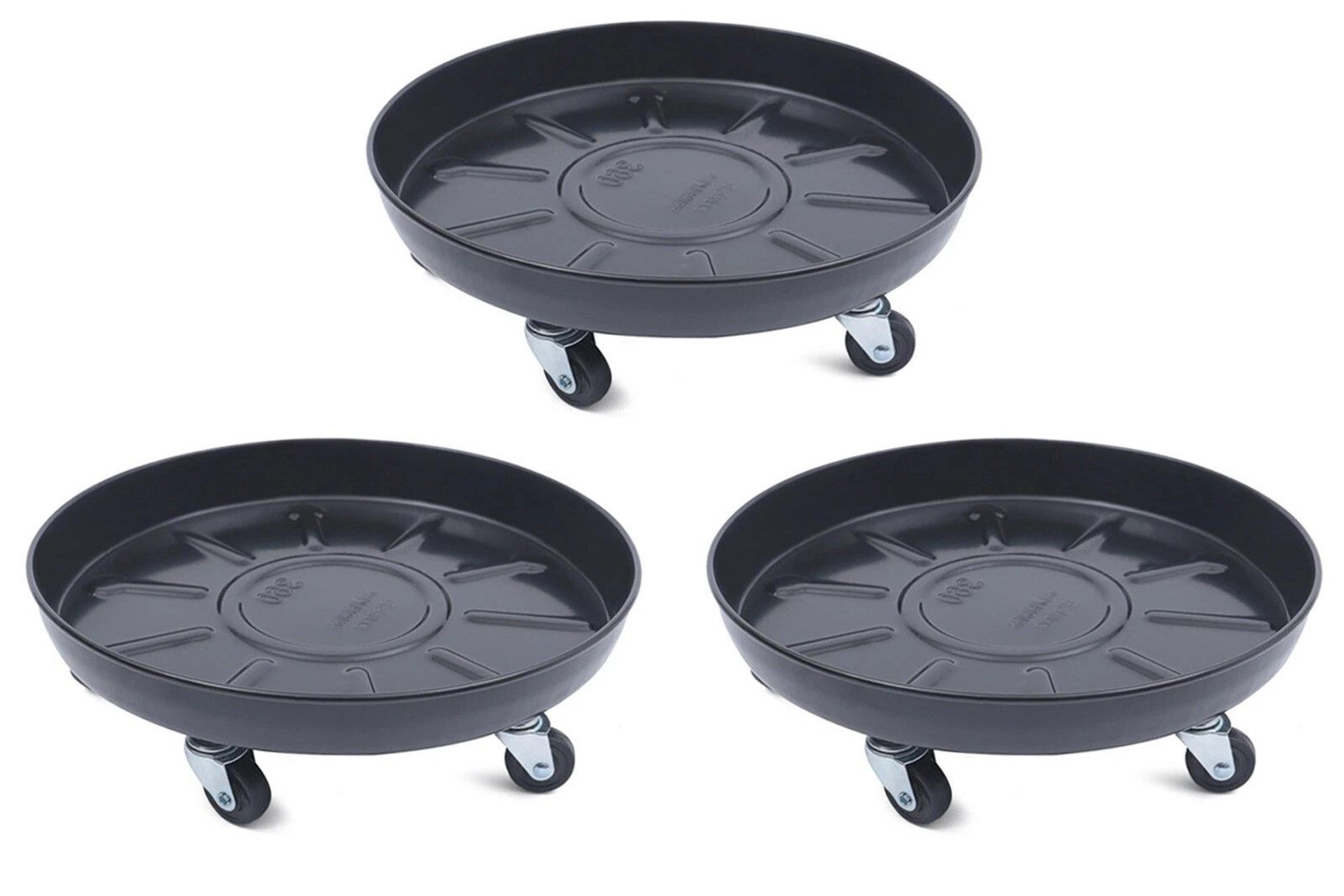 rolling plant stand set plant caddy with wheels flower pot mover tray