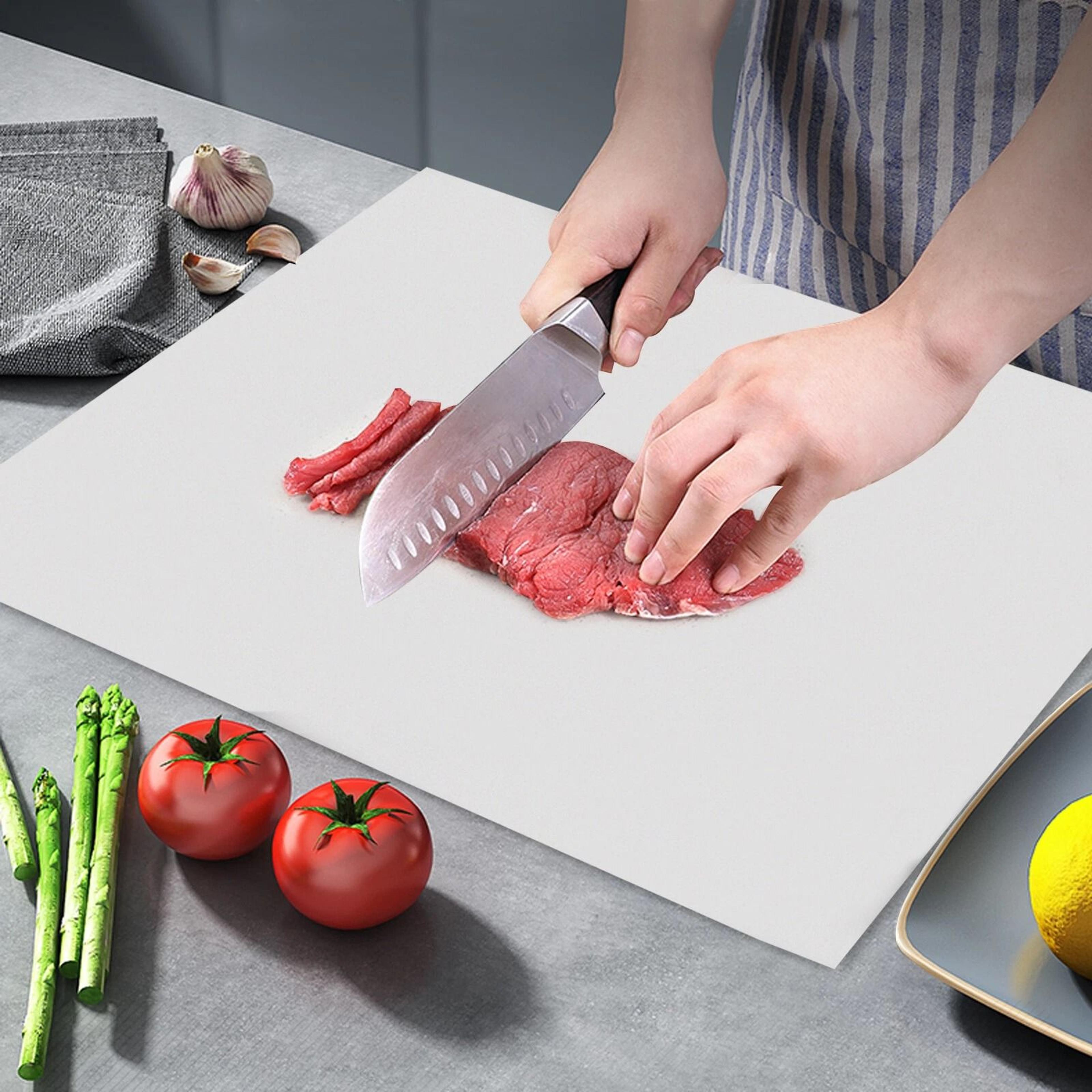 stainless steel cutting board rust resistant metal chopping board for kitchen prep