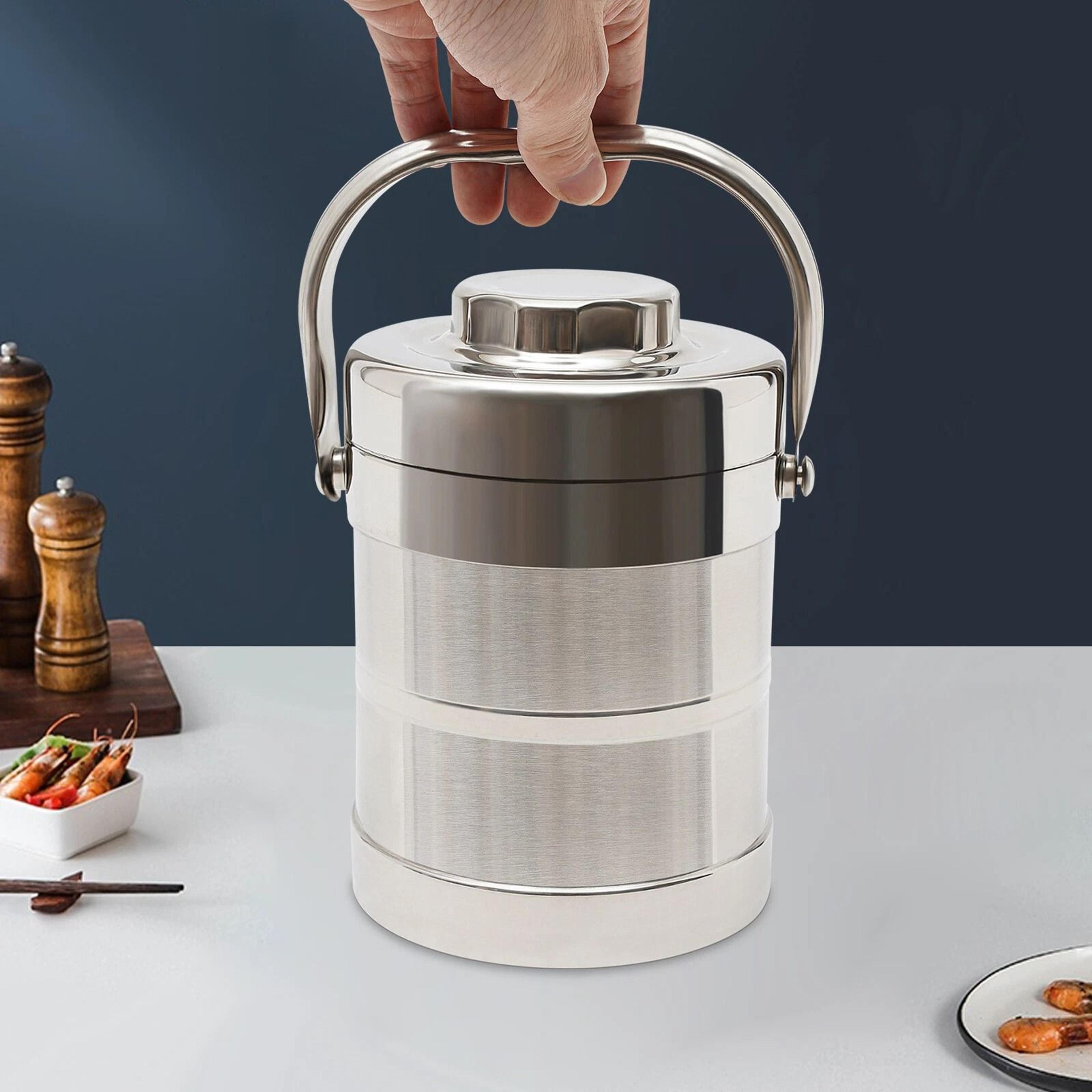 premium stainless steel insulated food container hot & cold lunch box,portable thermal meal jar
